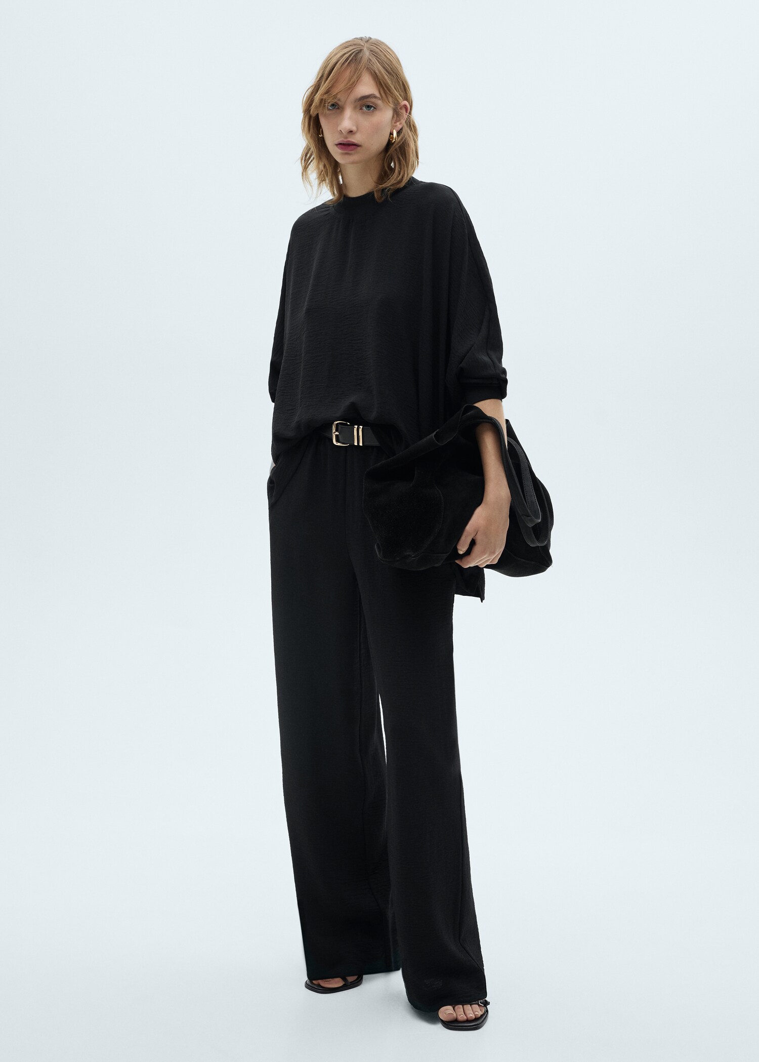 Oversized gebreid sweatshirt - Overzichtstekening