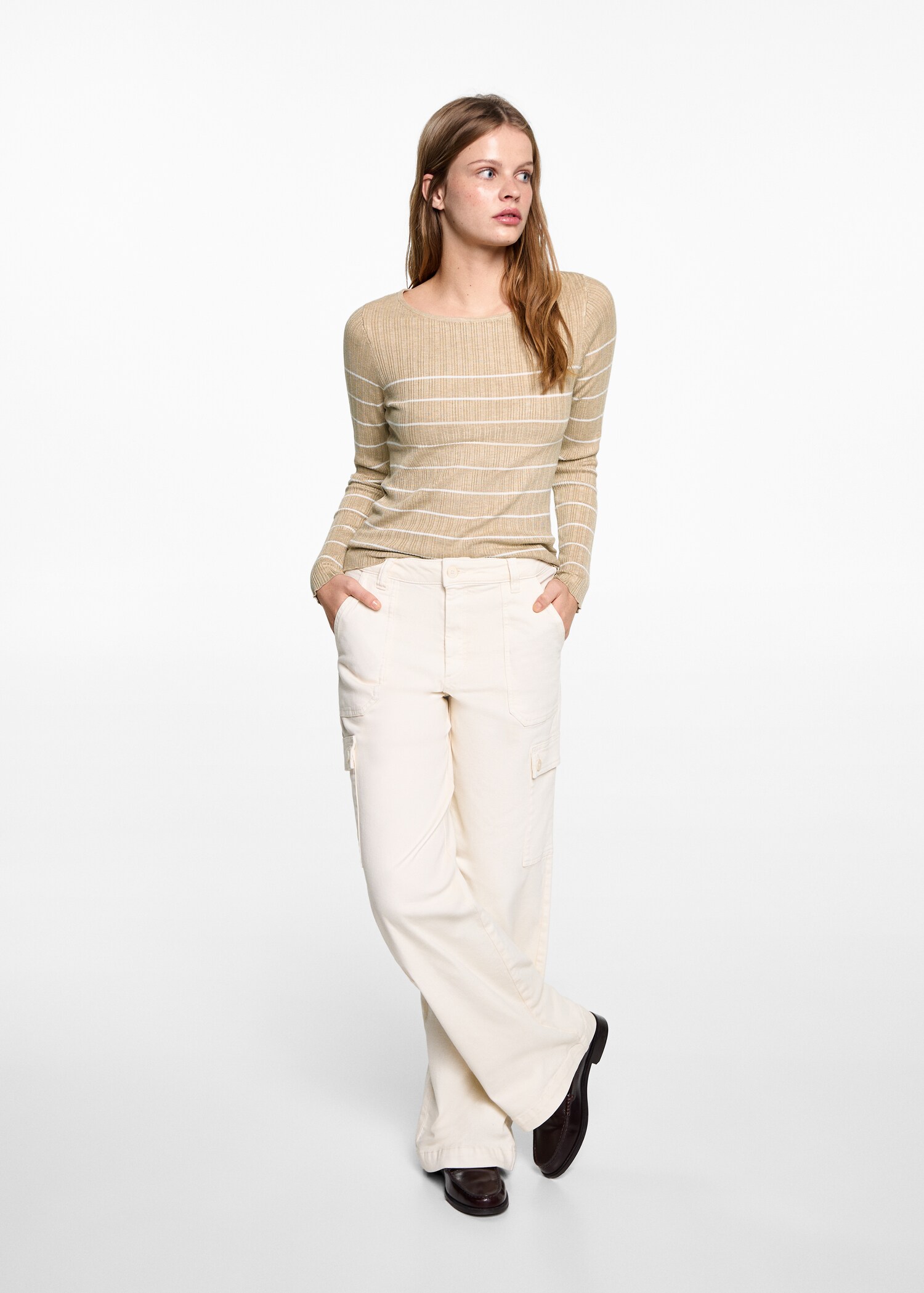 Striped rib sweater - General plane