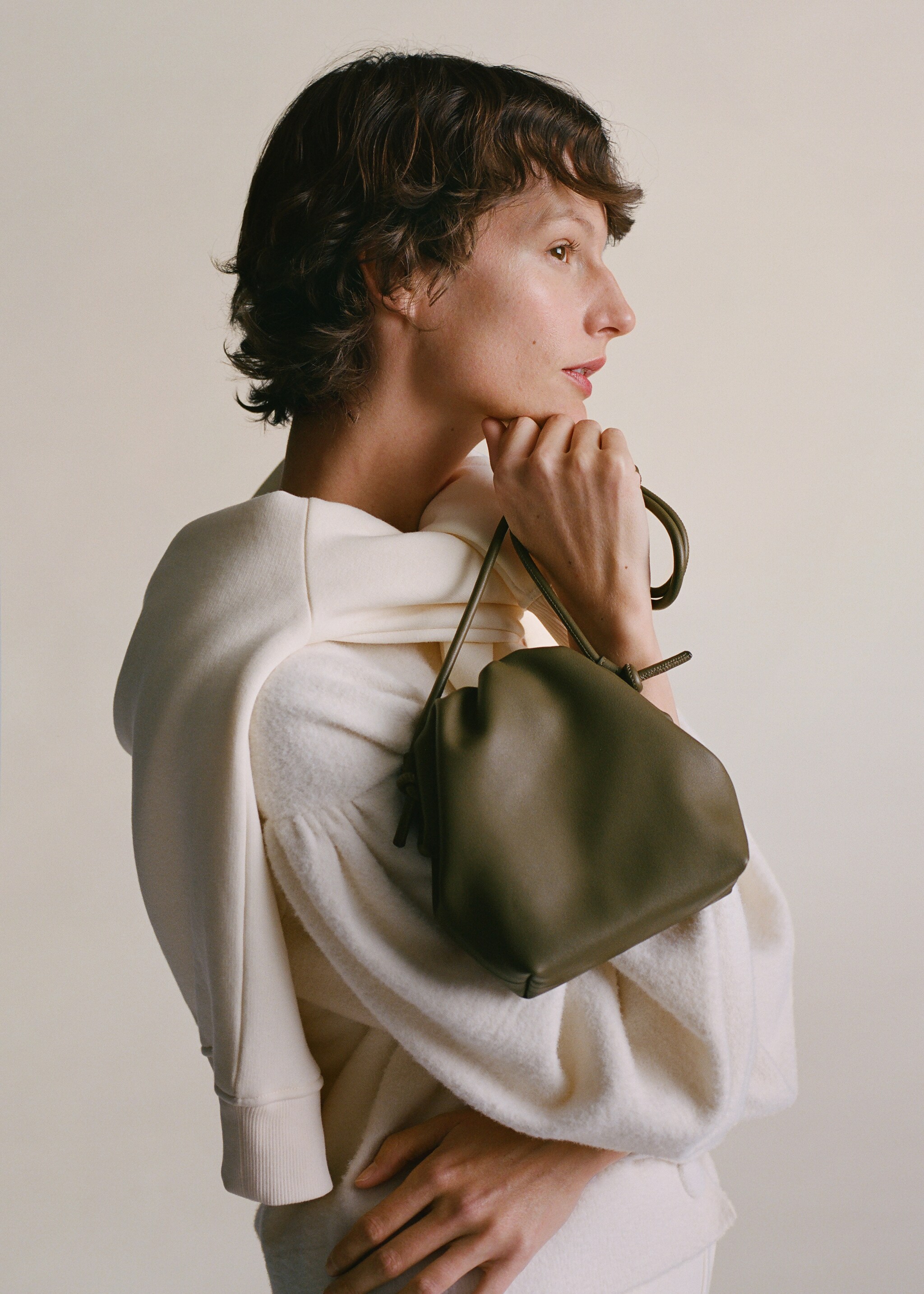 Bag with ruched detail  - General plane