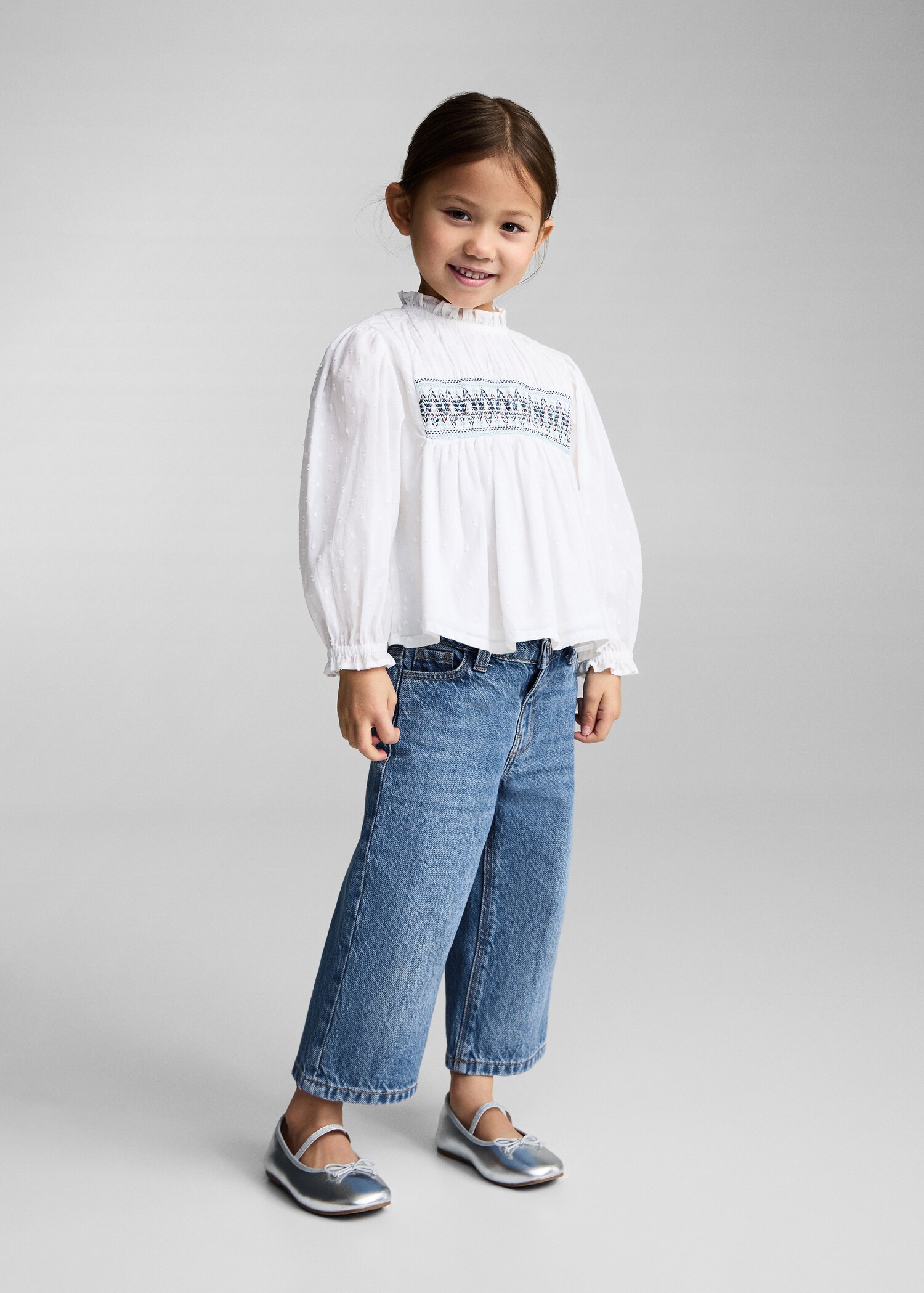 Jeans culotte mid-waist comfort - General plane
