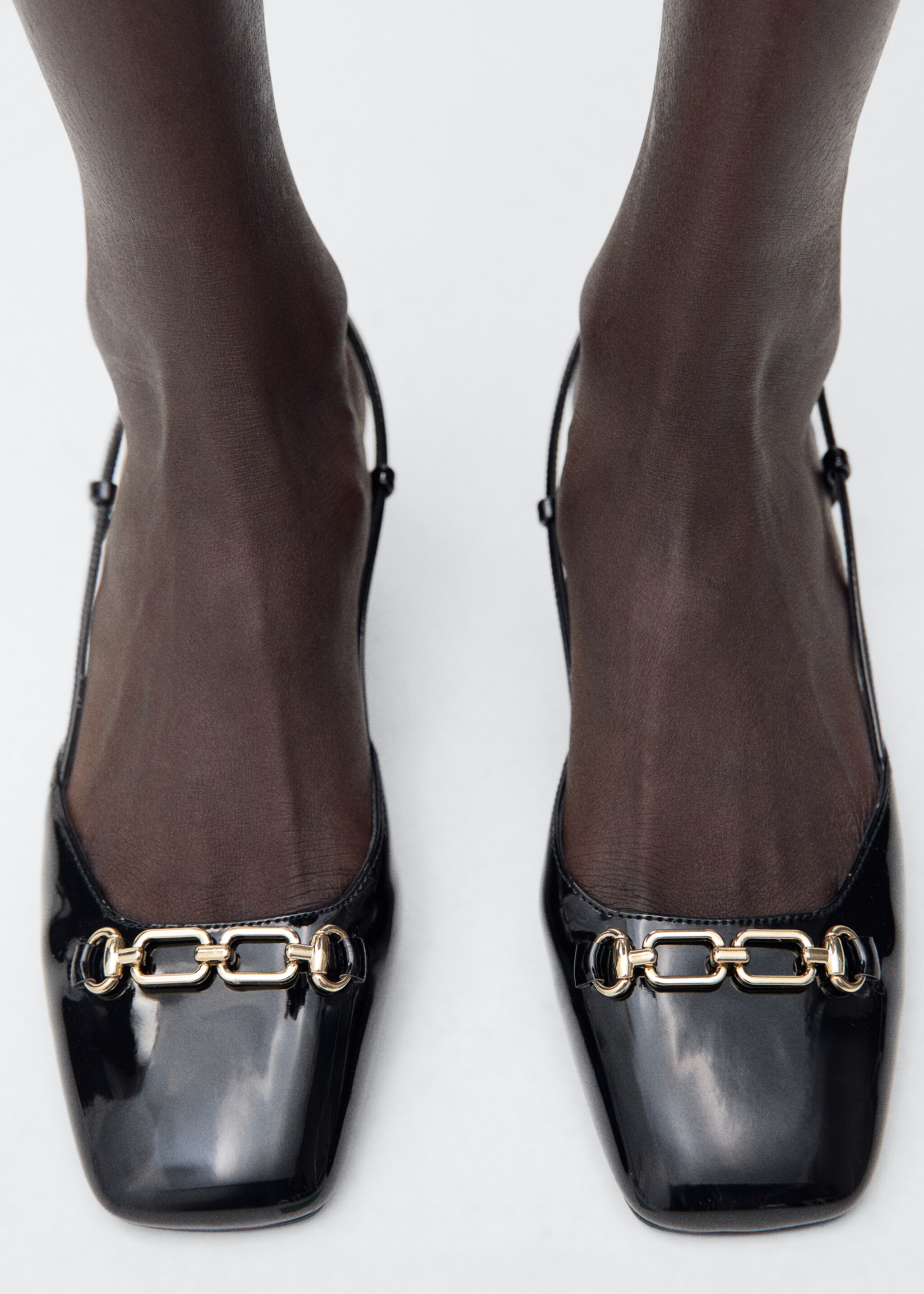 Zapato tacón eslabones - Plano general, Negro. Ref: 87023272-00.