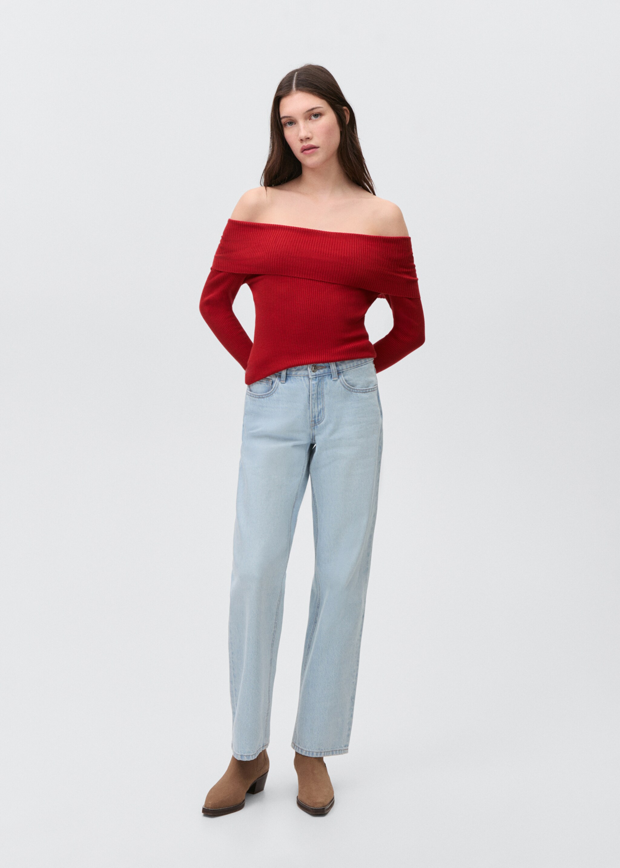 Jersei espatlles descobertes - Pla general, Vermell. Ref: 87023279-00.