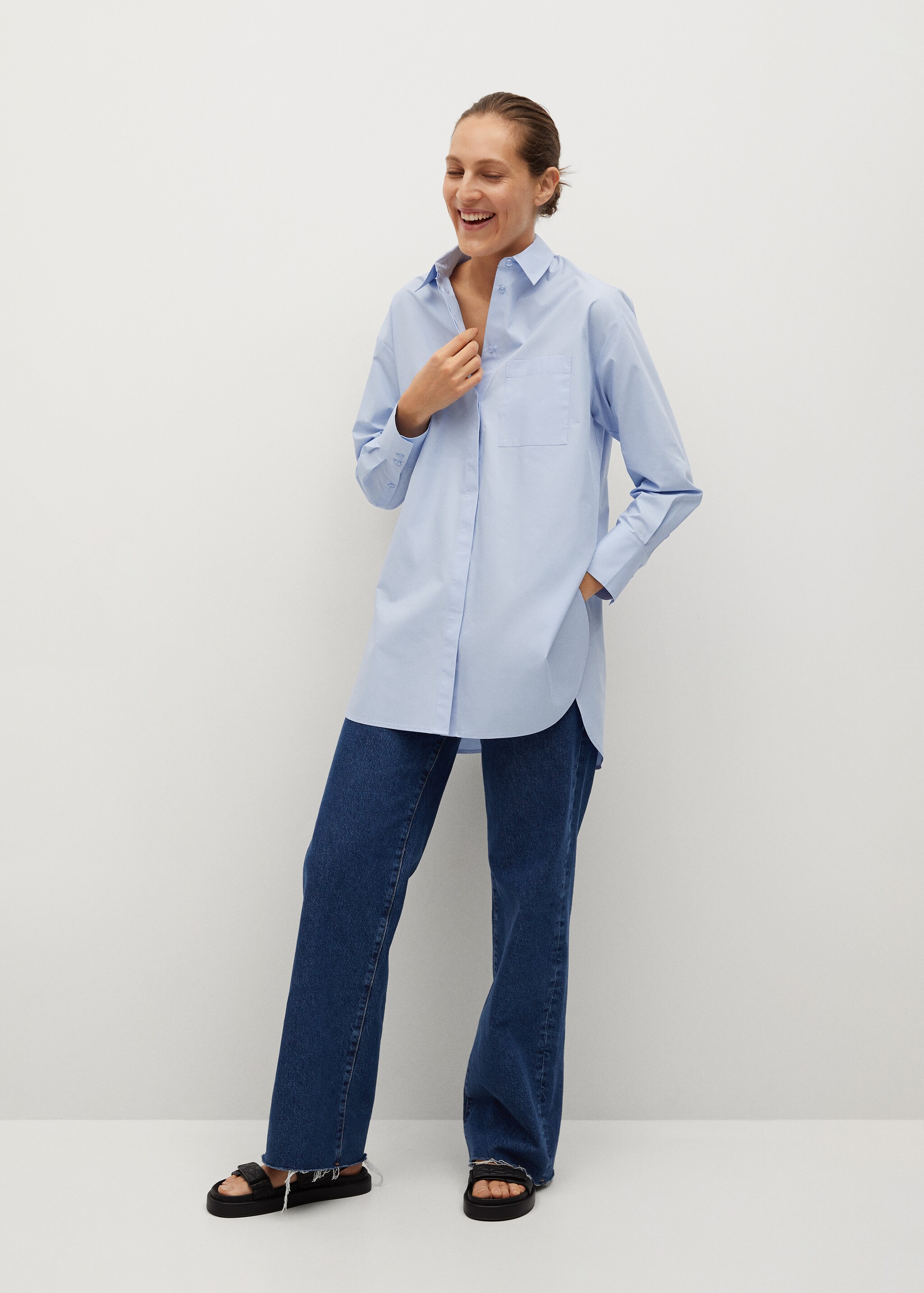 Oversize poplin shirt - General plane