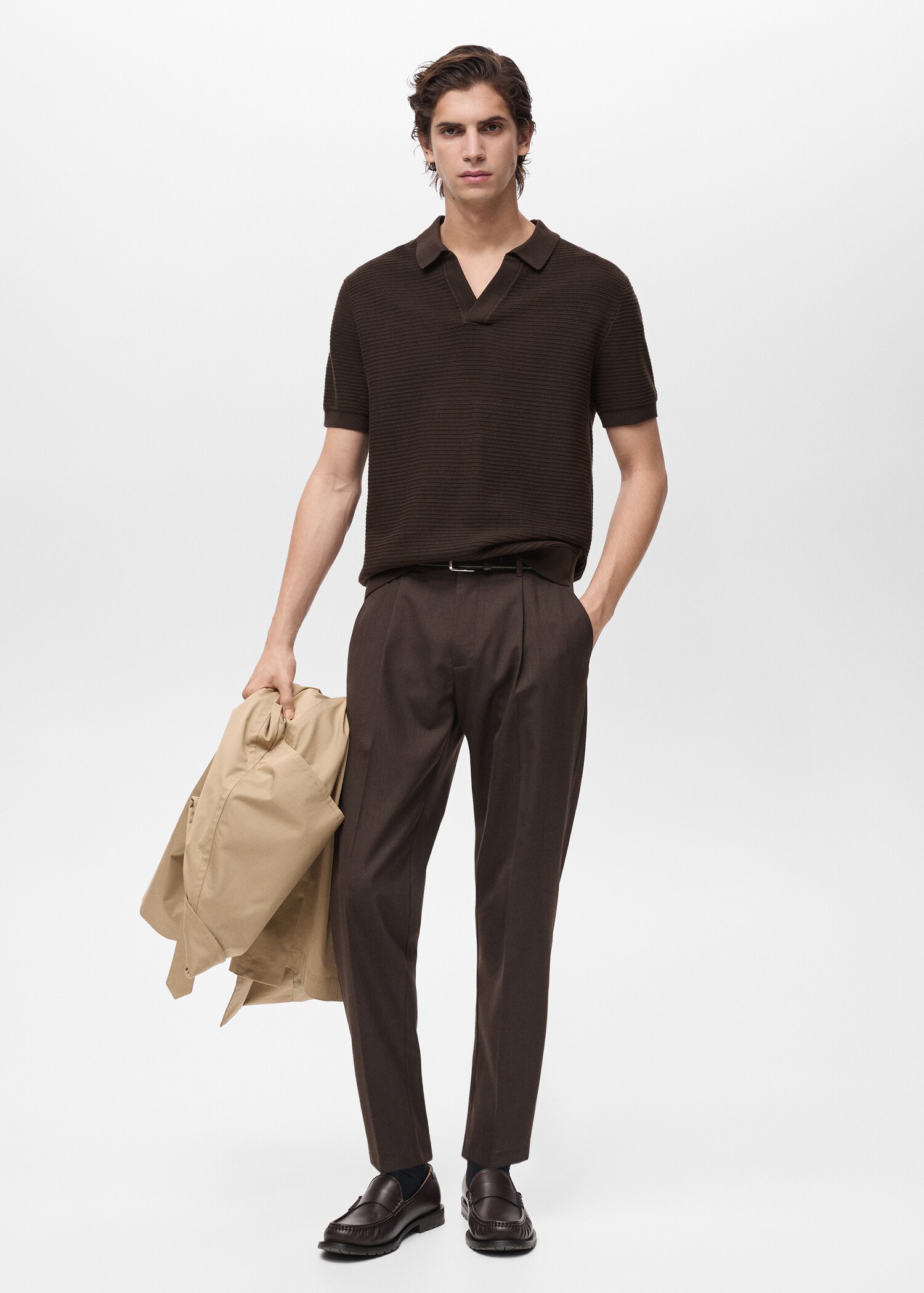 100% cotton knitted polo structure - General plane