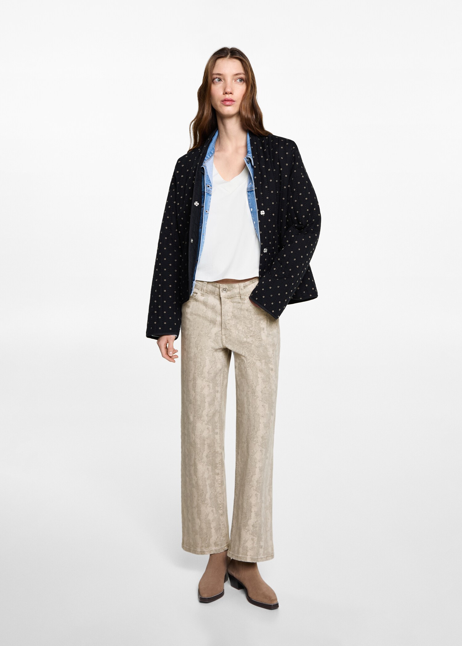 Halter-neck knitted top with fringe detail - General plane