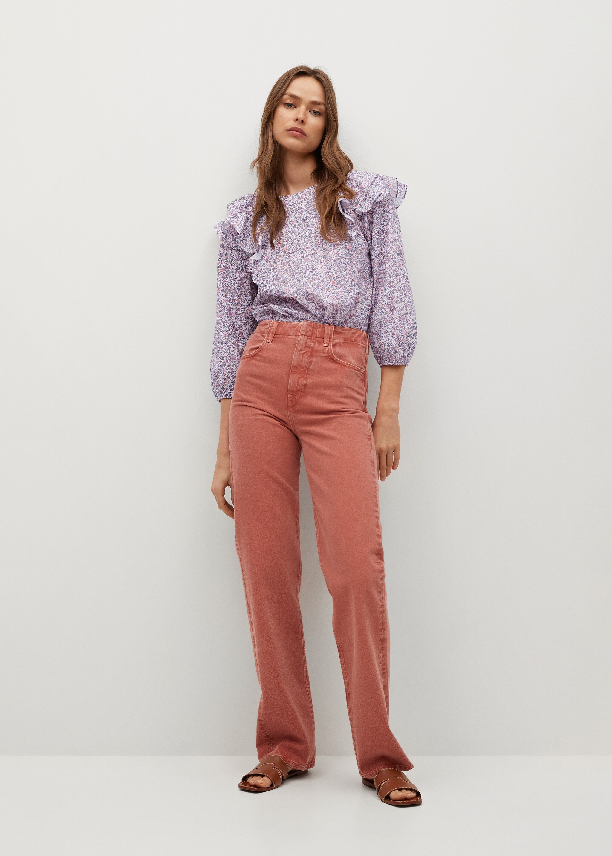Blusa algodón estampada - Plano general