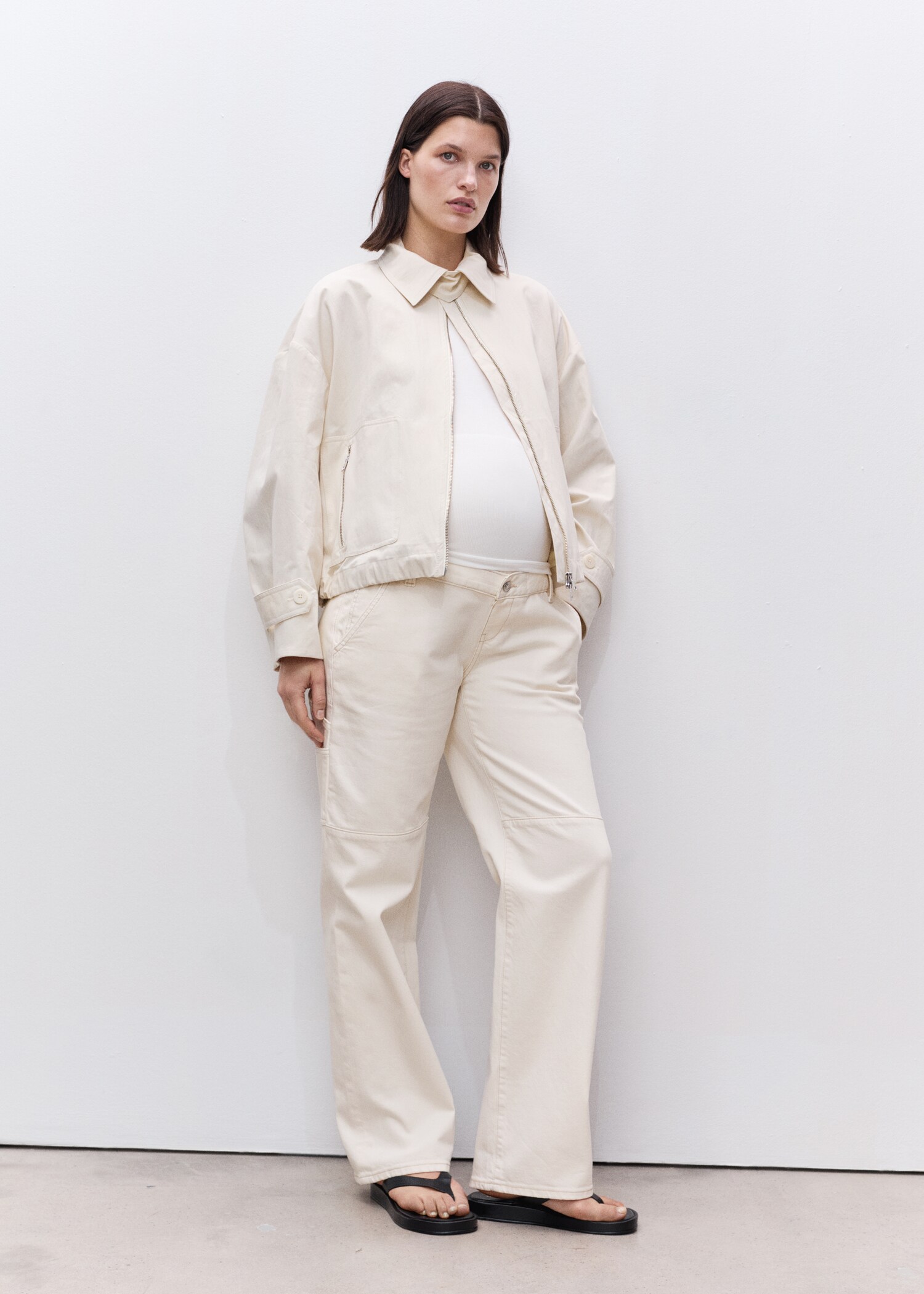 Maternity wide leg jeans - General plane