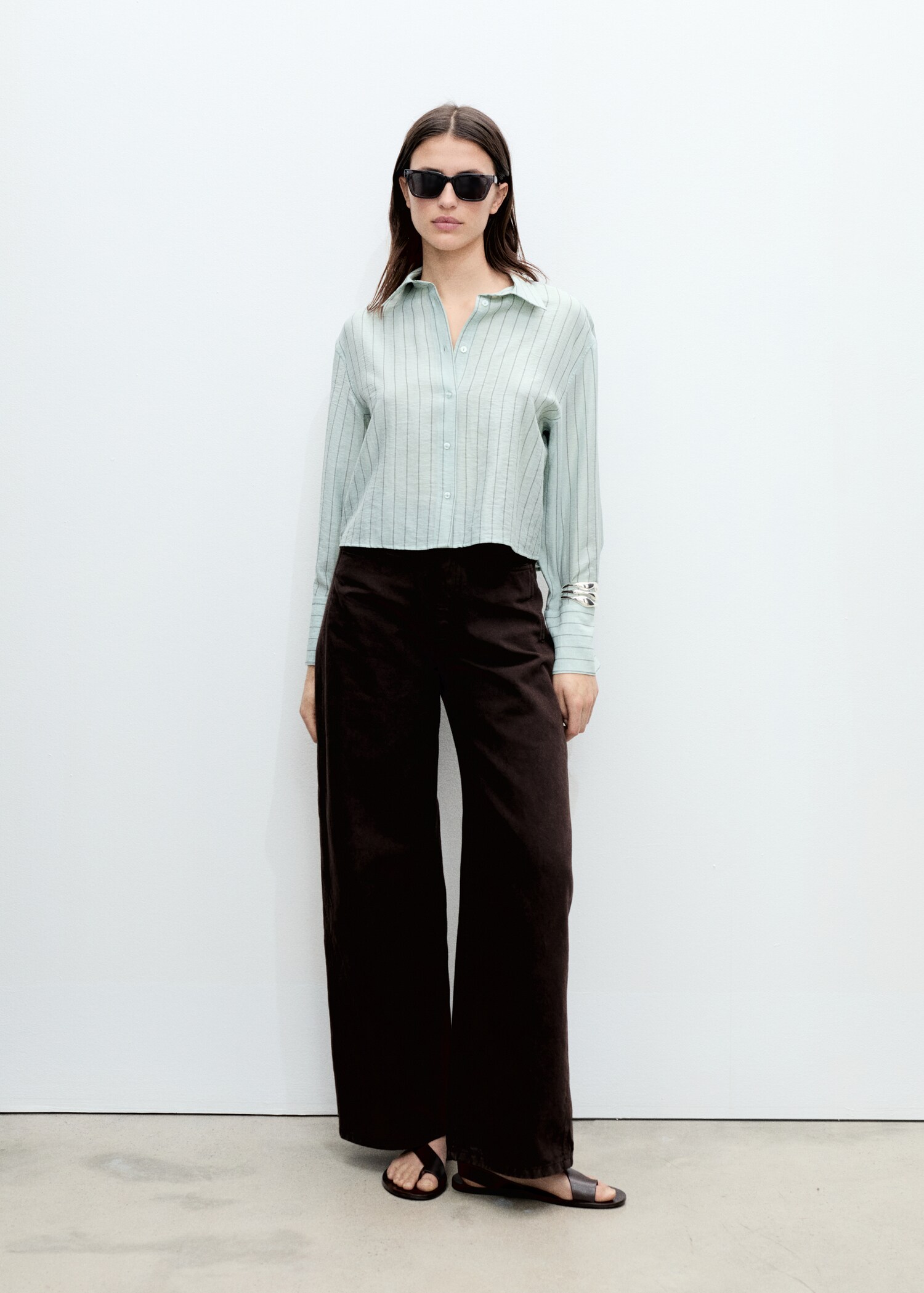 Striped cropped shirt - General plane