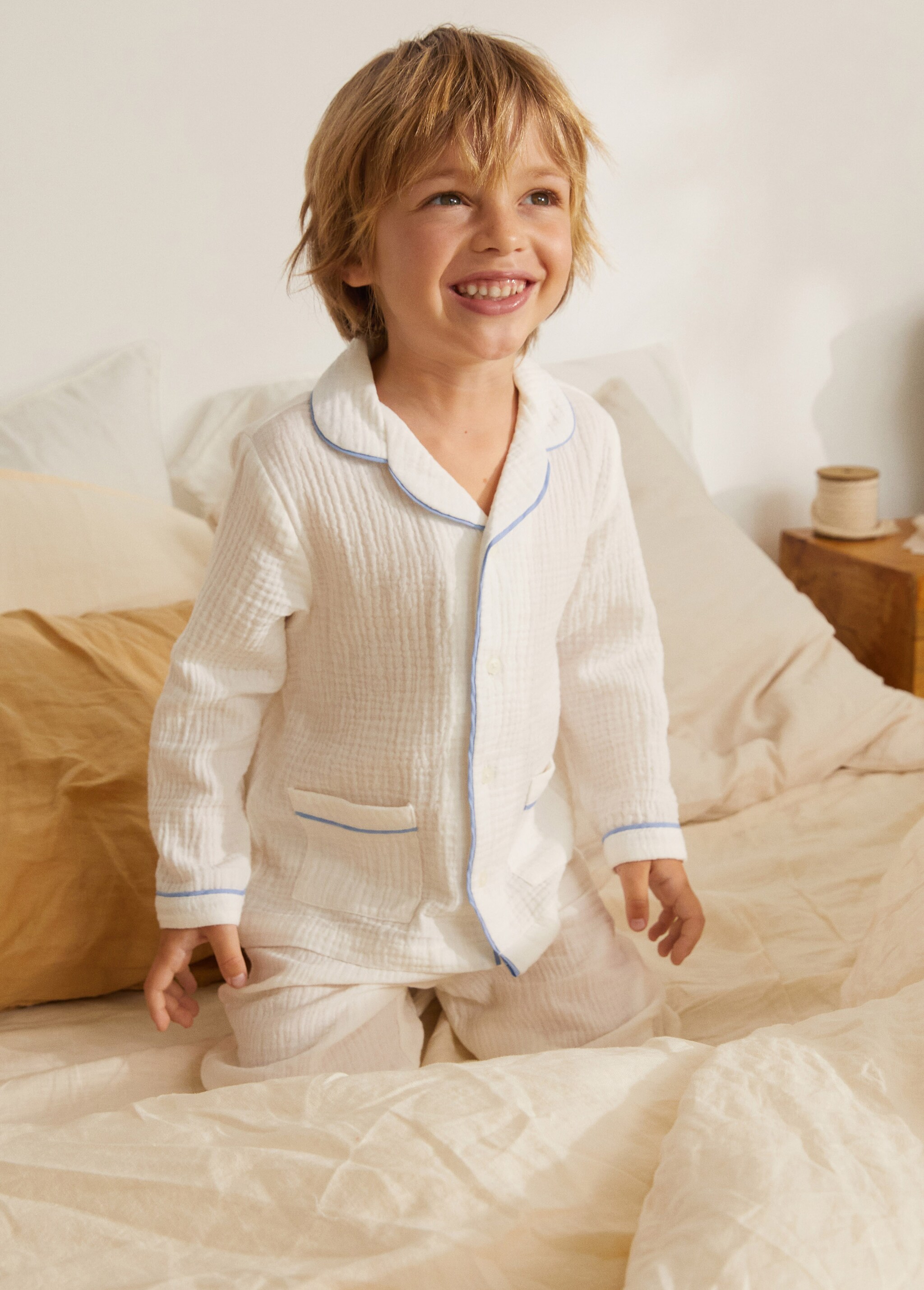 Pijama largo algodón orgánico - Plano general