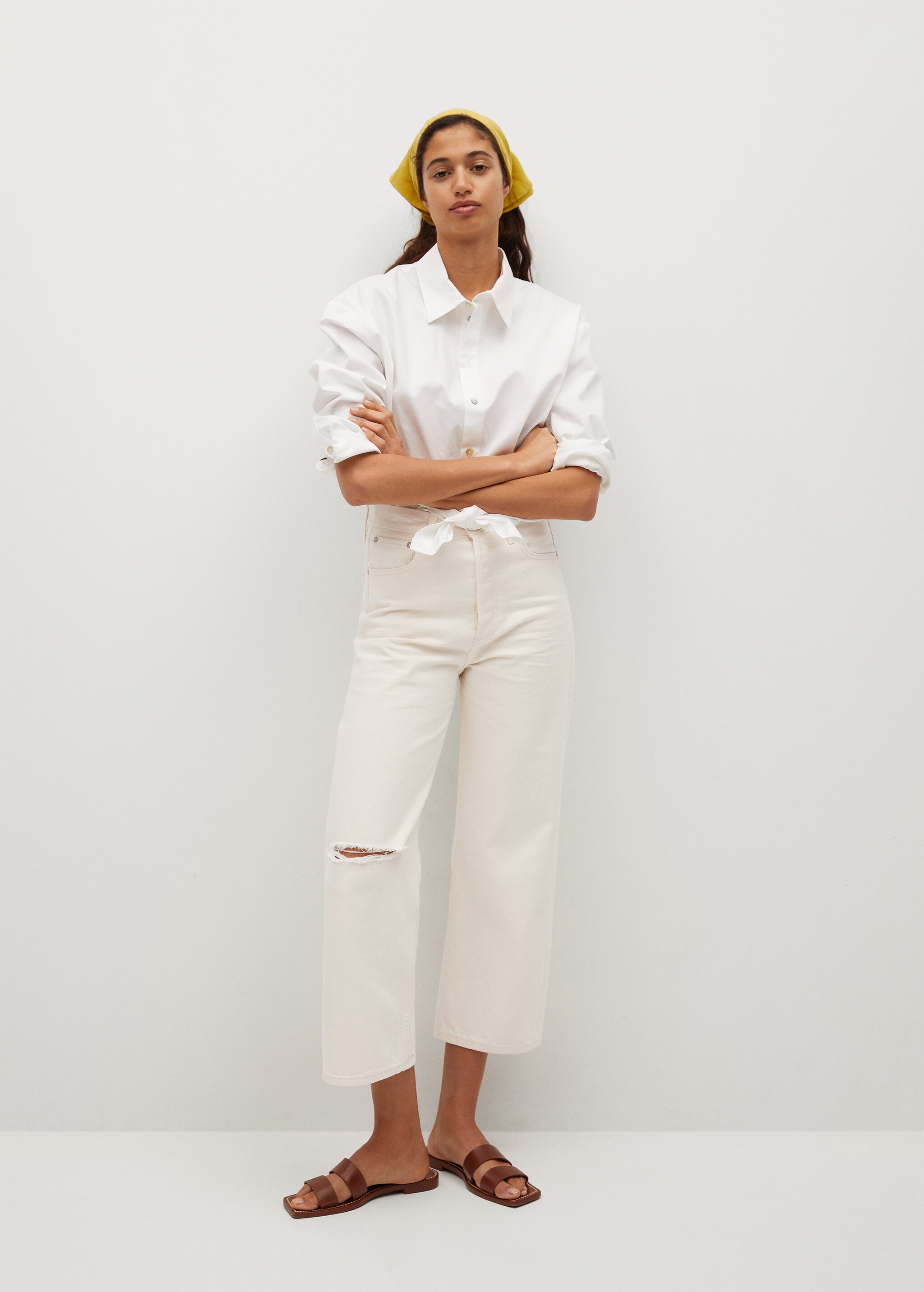 Jeans wideleg tiro alto - Plano general