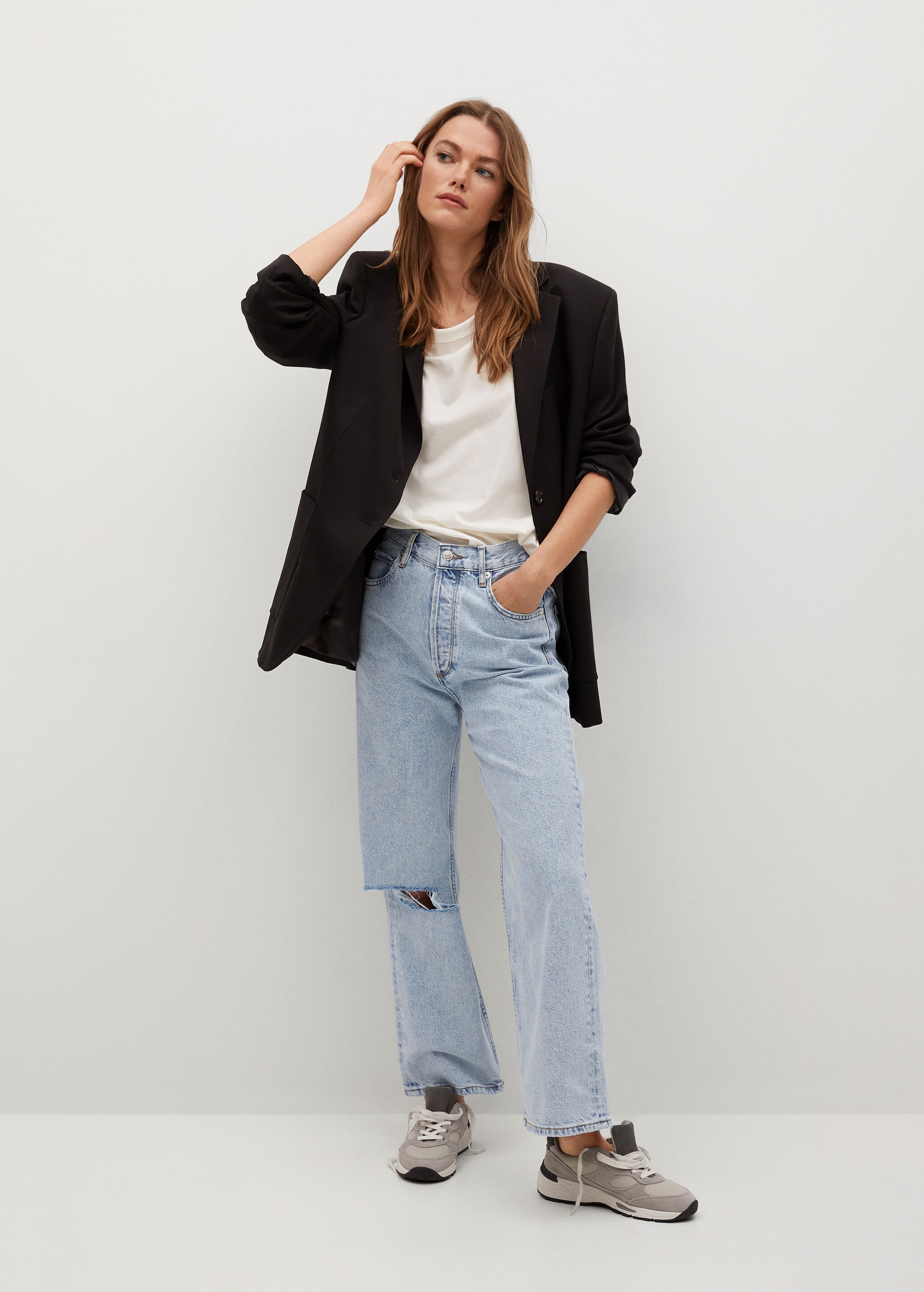 Jeans wideleg tiro alto - Plano general