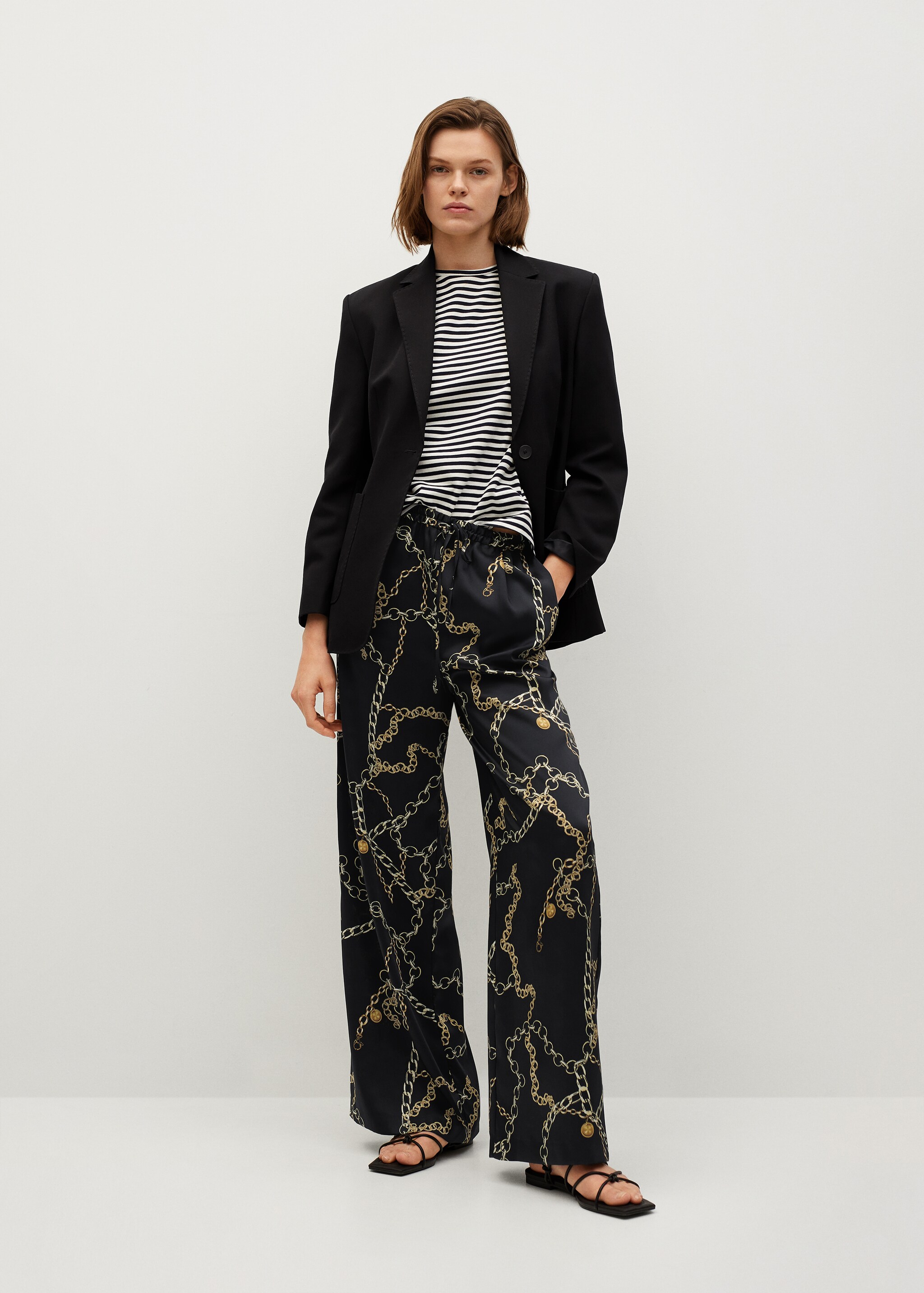 Pantalón fluido estampado - Plano general