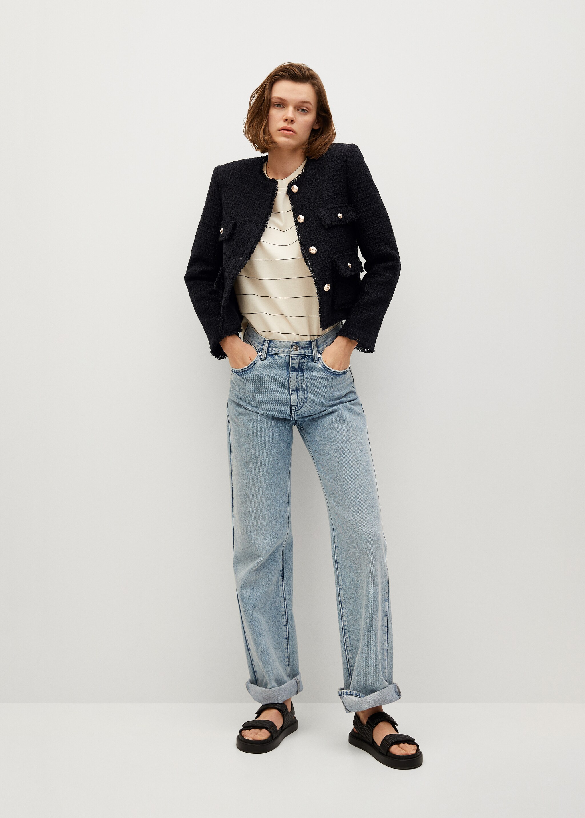 Tweed jacket with pockets - General plane