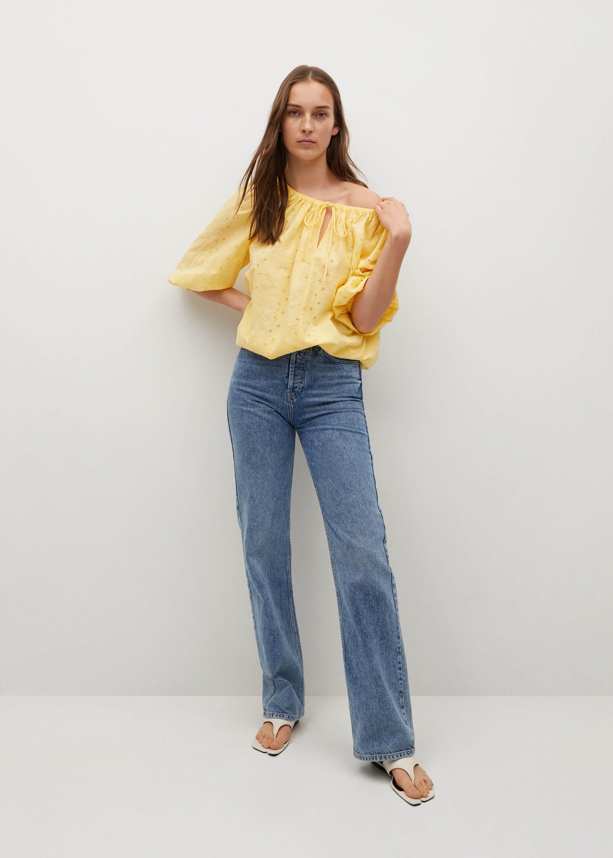 Blusa algodón bordado suizo - Plano general