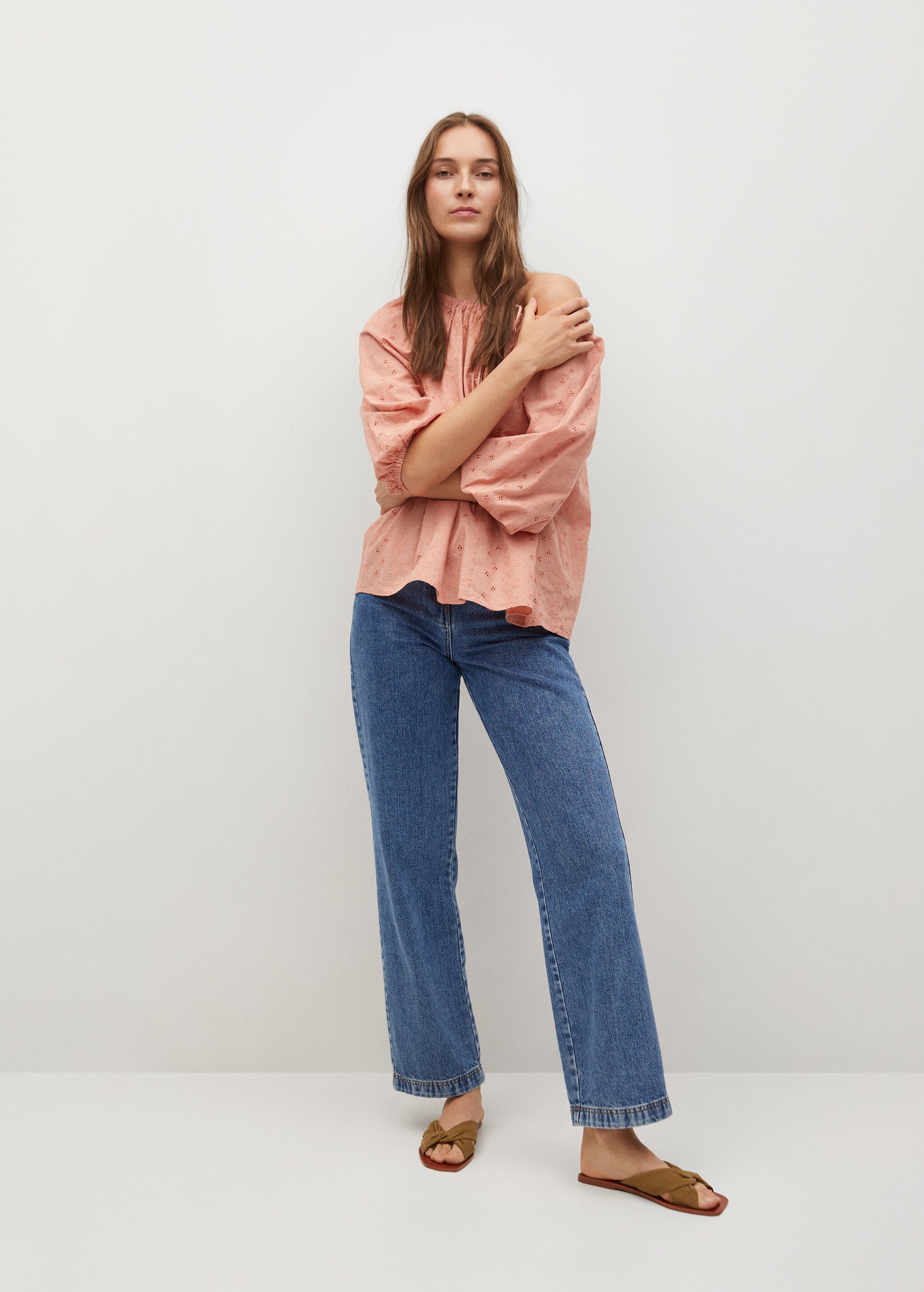 Blusa algodón bordado suizo - Plano general