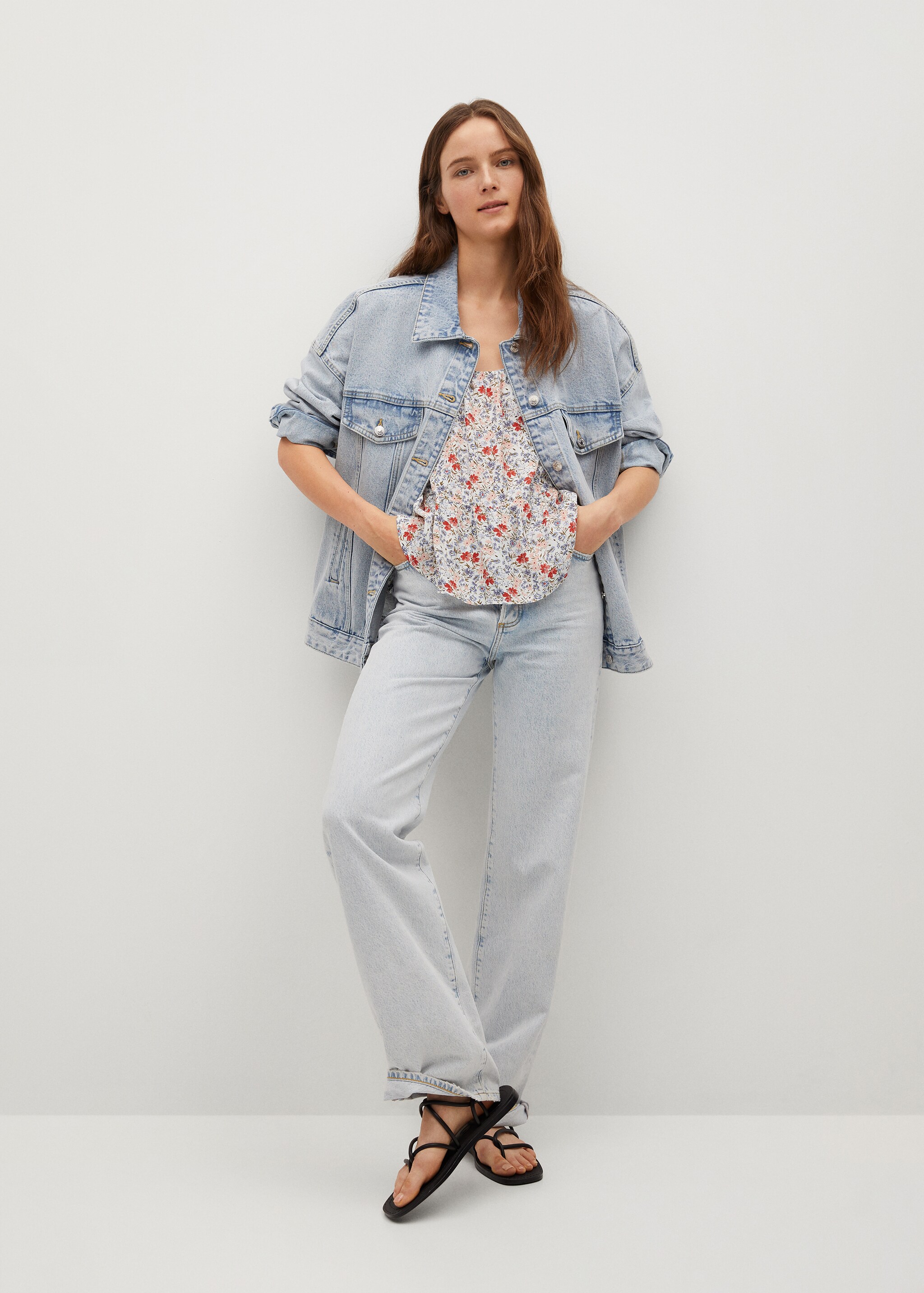 Ruffle printed top - General plane