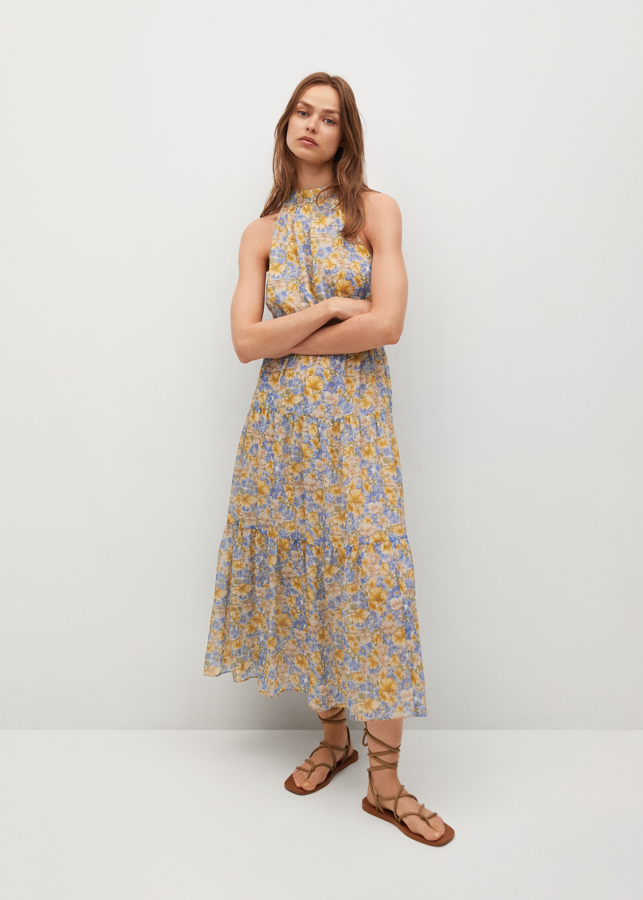 Vestido fluido estampado - Plano general