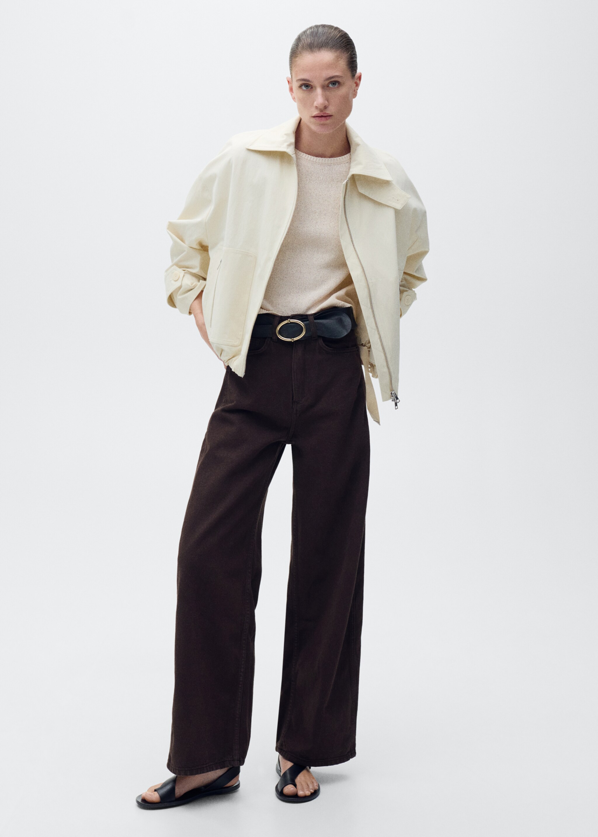 Jersei cotó punt màniga curta - Pla general, Gris clar/pastel. Ref: 87027166-00.