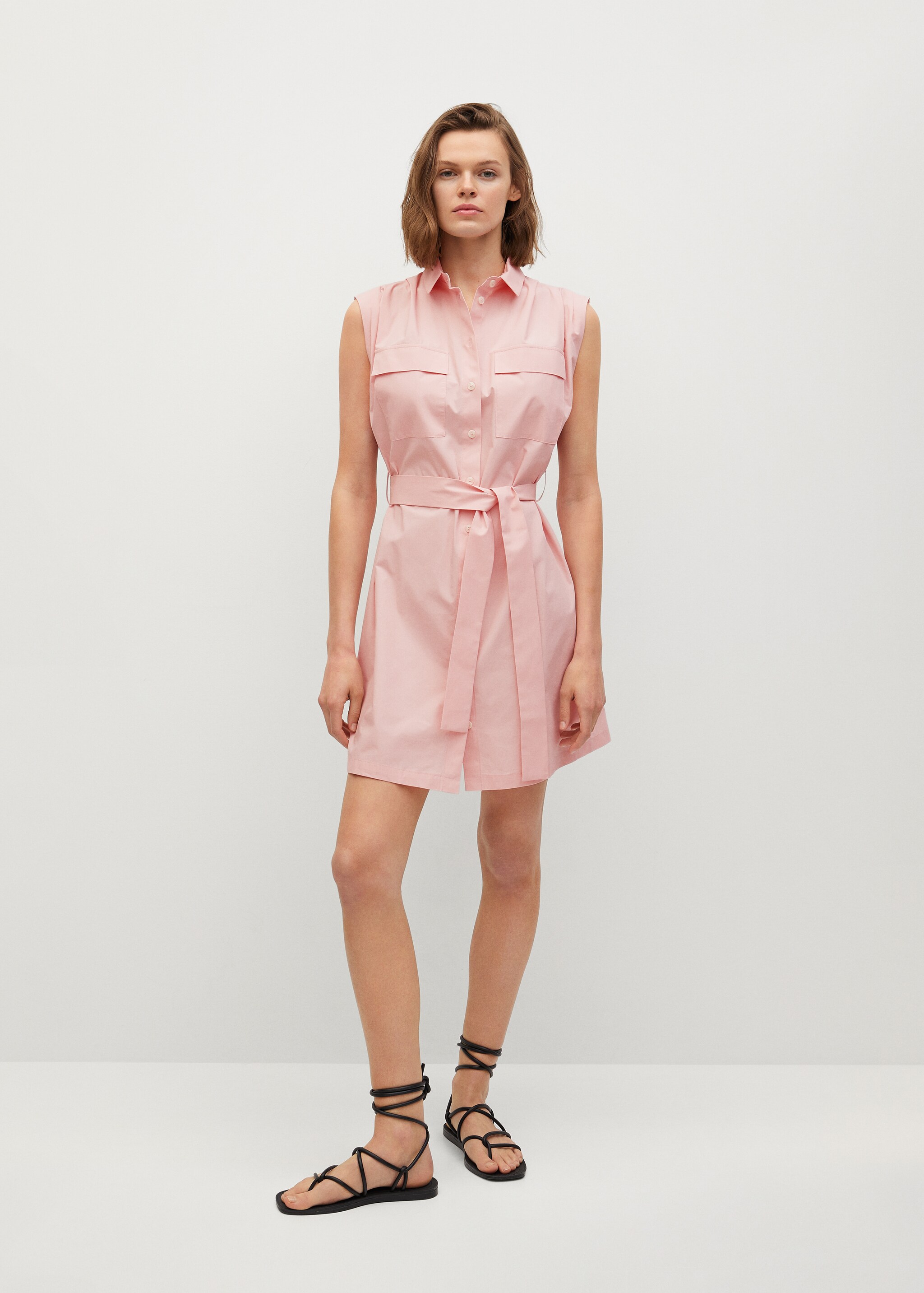 Belt shirt dress - General plane
