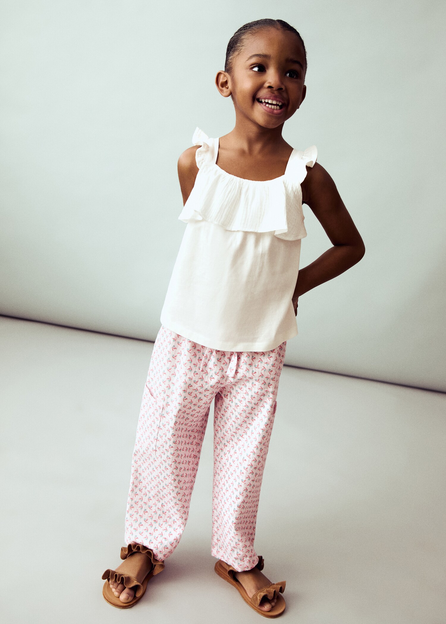 Ruffle textured T-shirt - General plane