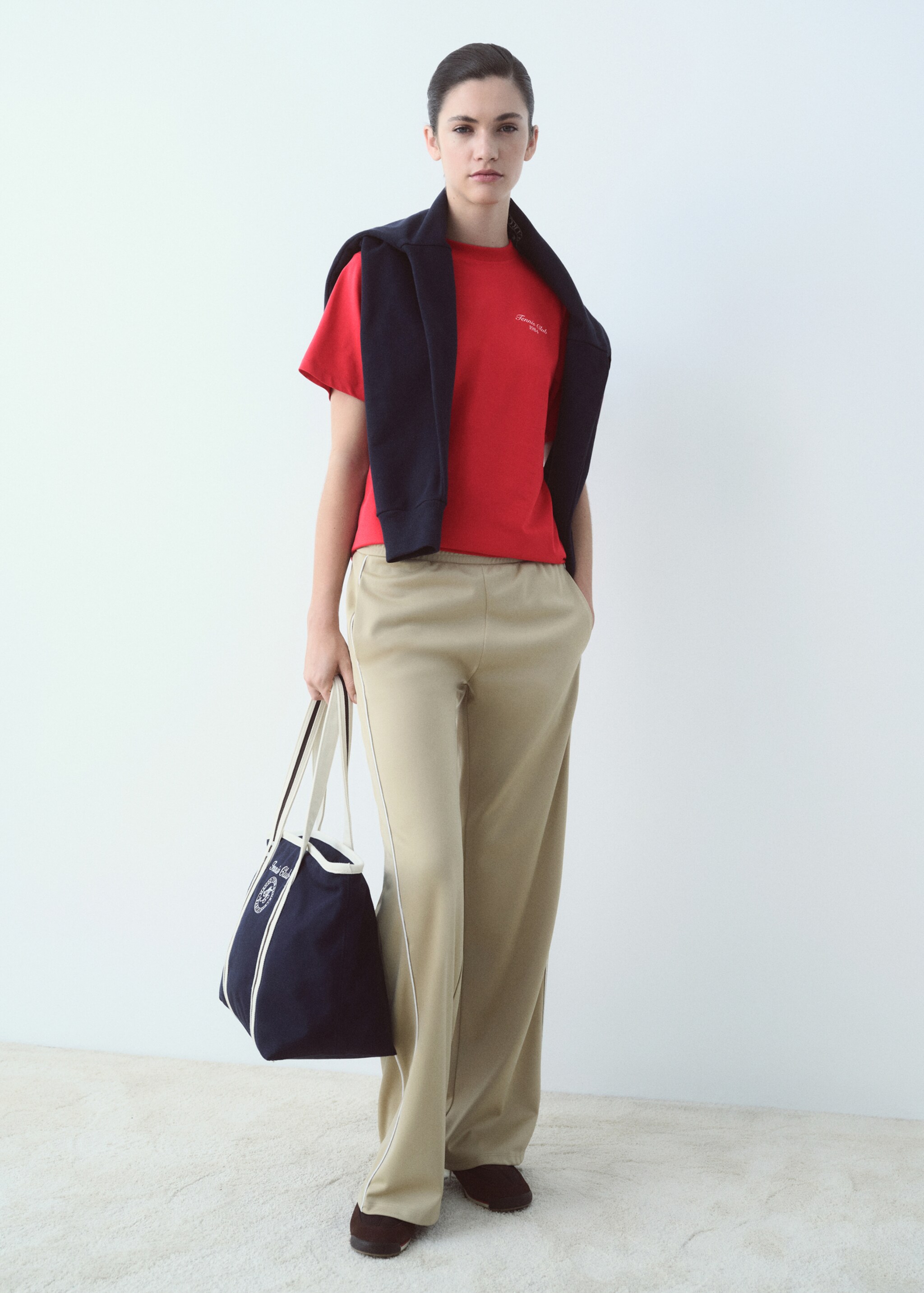 Cotton t-shirt with printed message - General plane, Red. Ref: 87027908-00.