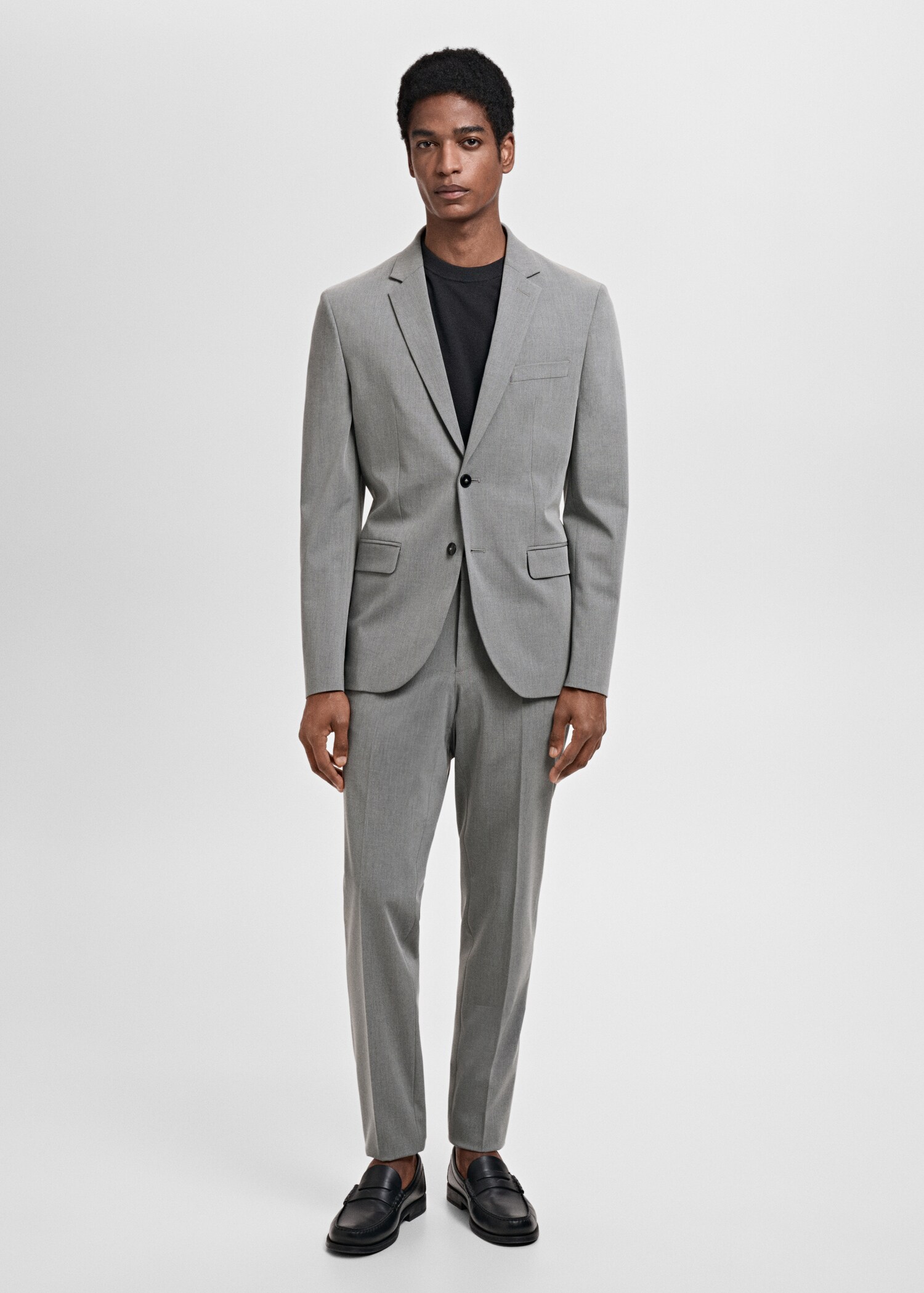 Super slim-fit suit jacket in stretch fabric - General plane