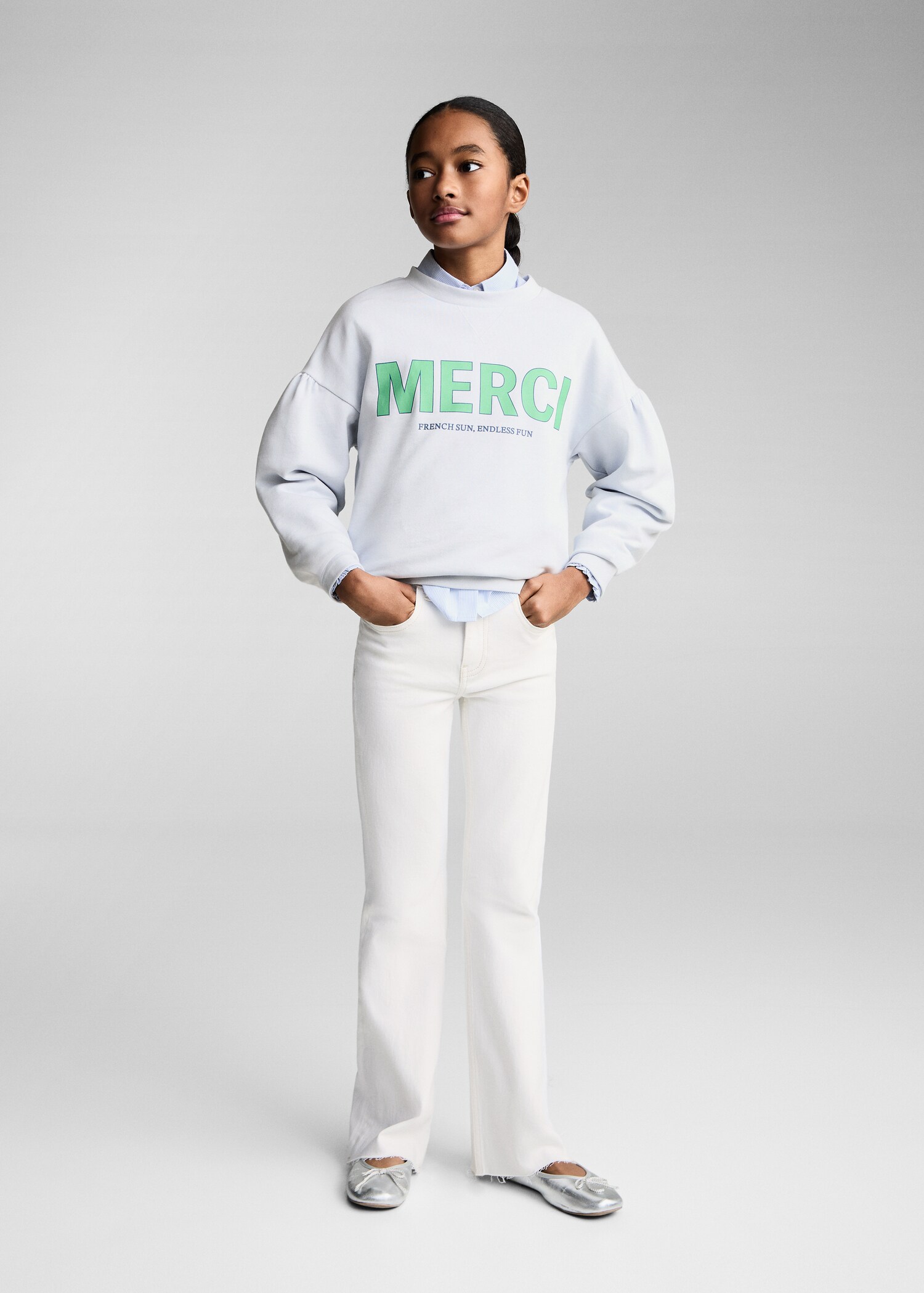 Frayed low-rise skinny jeans - General plane