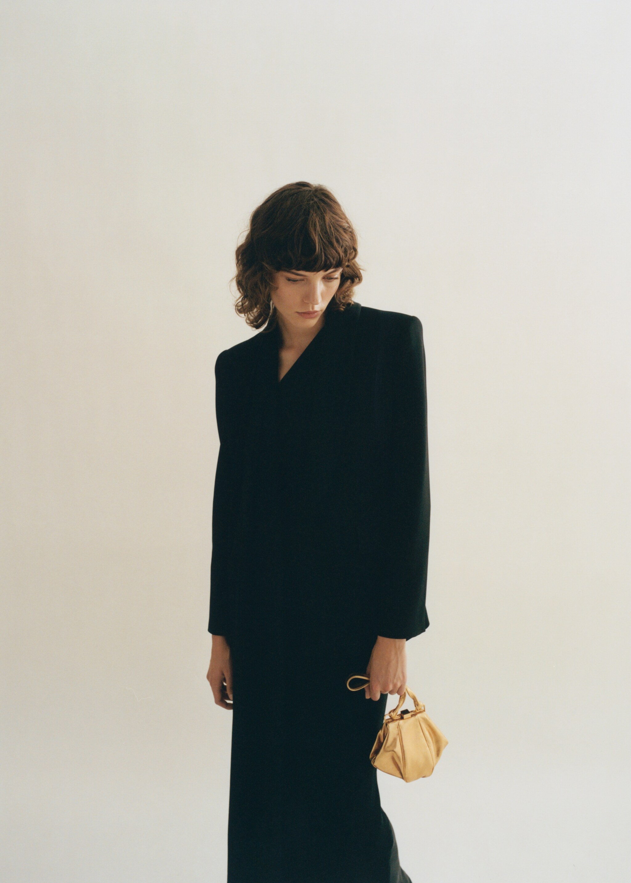 Leather metallic bag - General plane, Gold. Ref: 87030448-00.