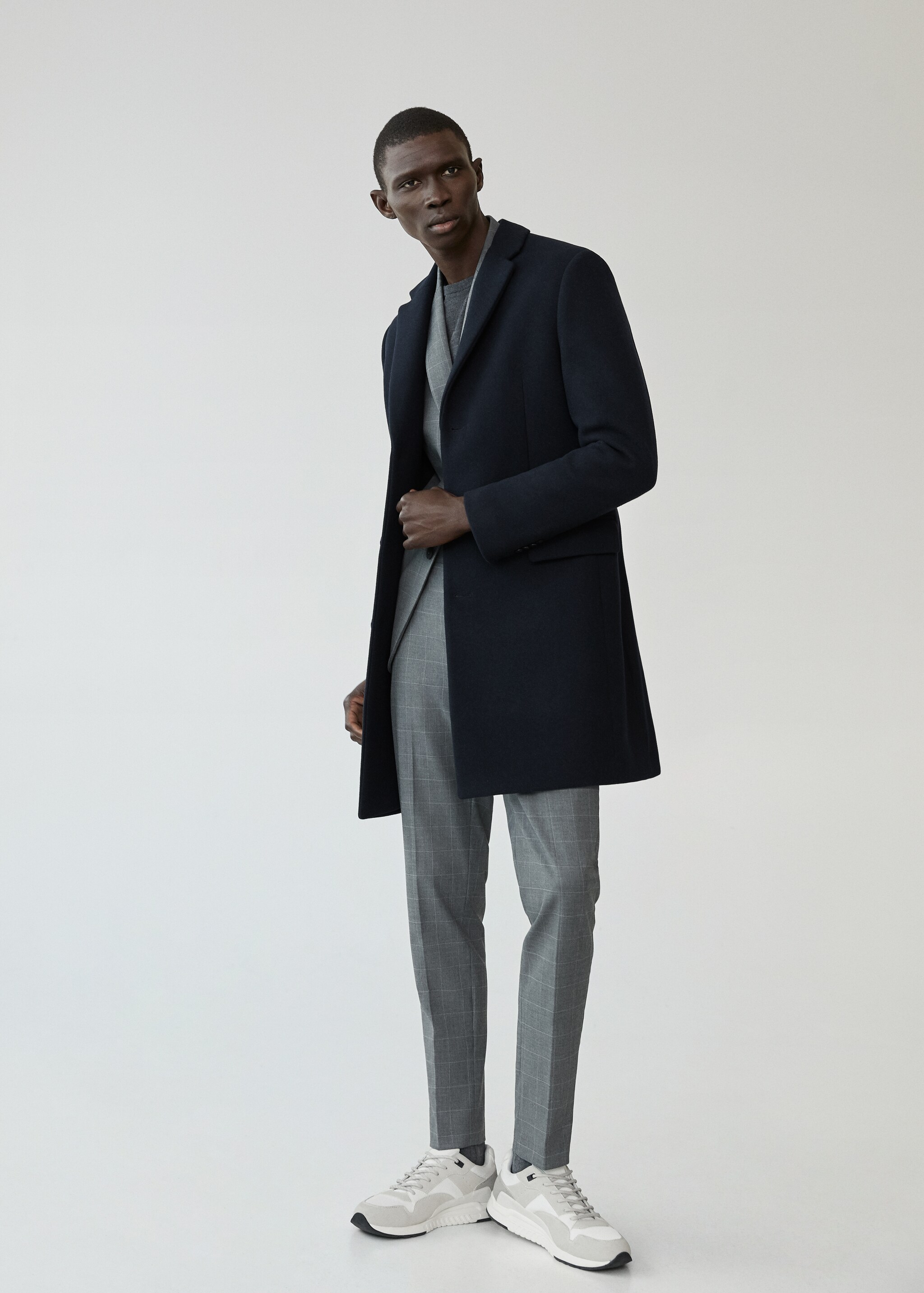 Dlouhý vlněná kabát Tailored - Celkový náhled