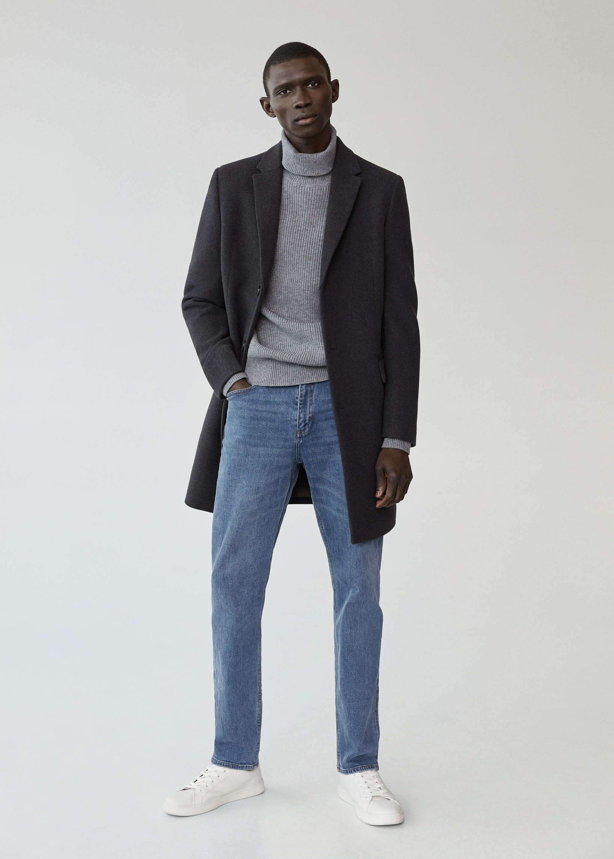 Abrigo Tailored largo lana - Plano general
