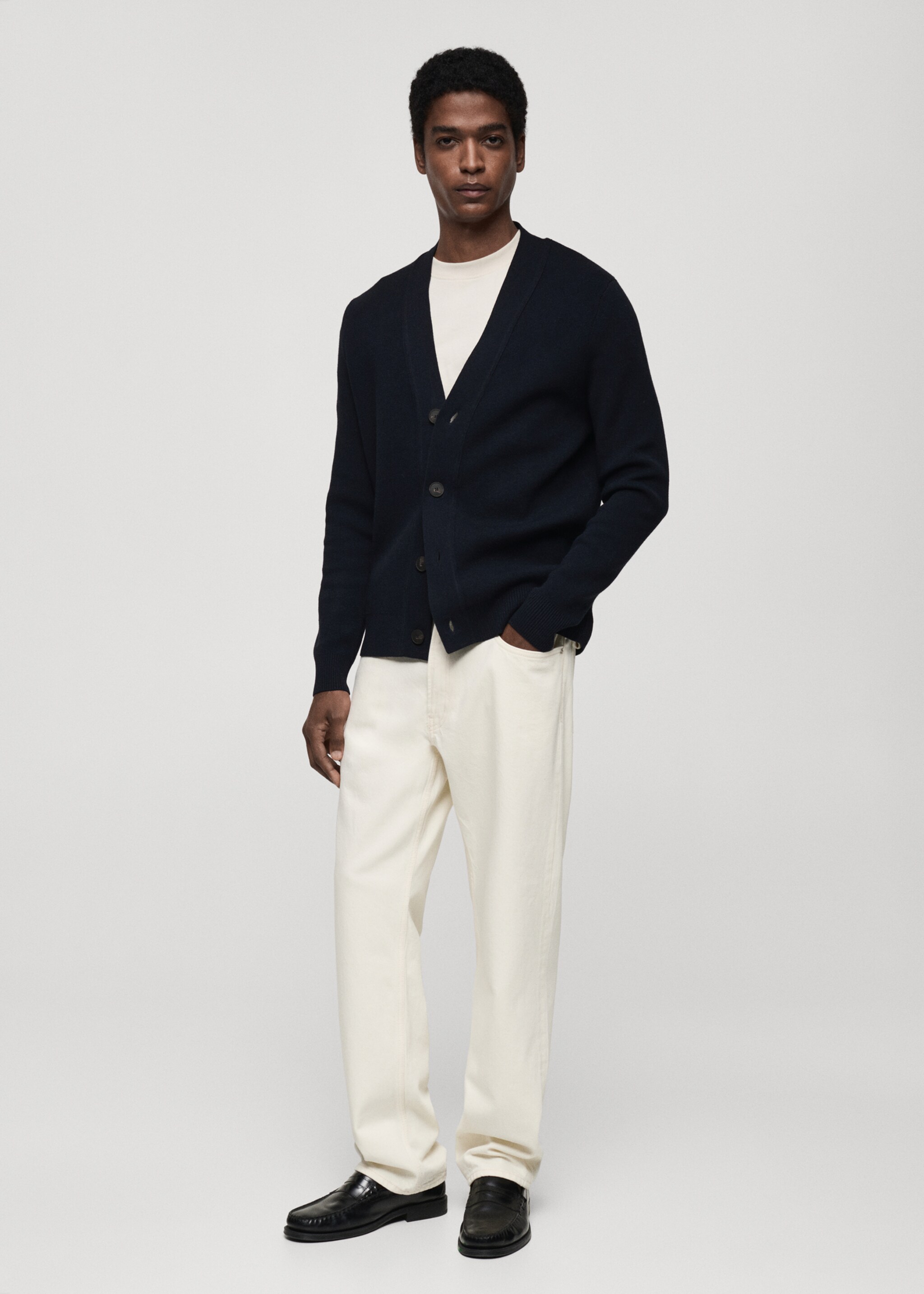 Knitted button cardigan - General plane, Dark Navy. Ref: 87030600-00.