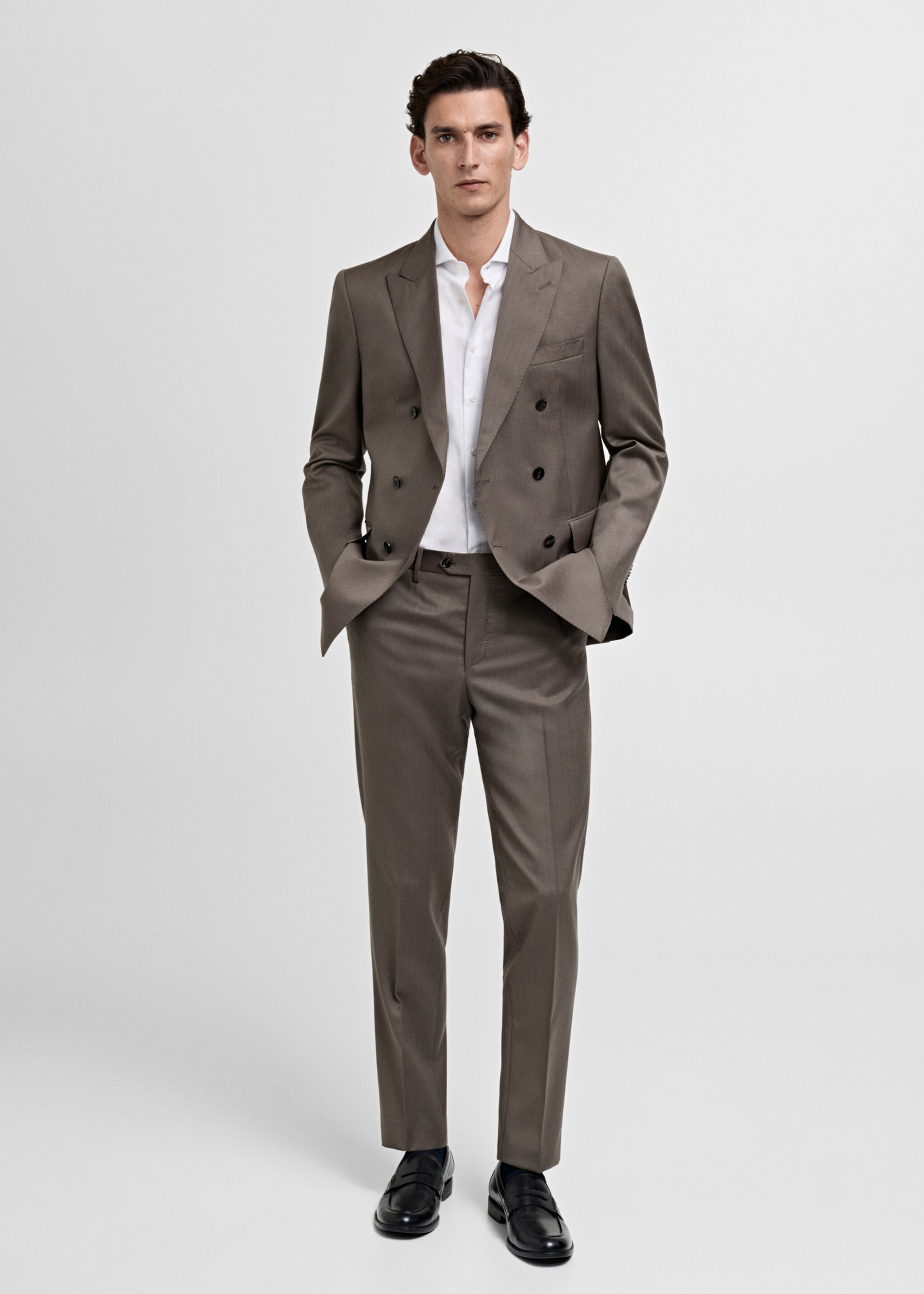 100% cotton slim-fit suit shirt - General plane, White. Ref: 87030612-00.