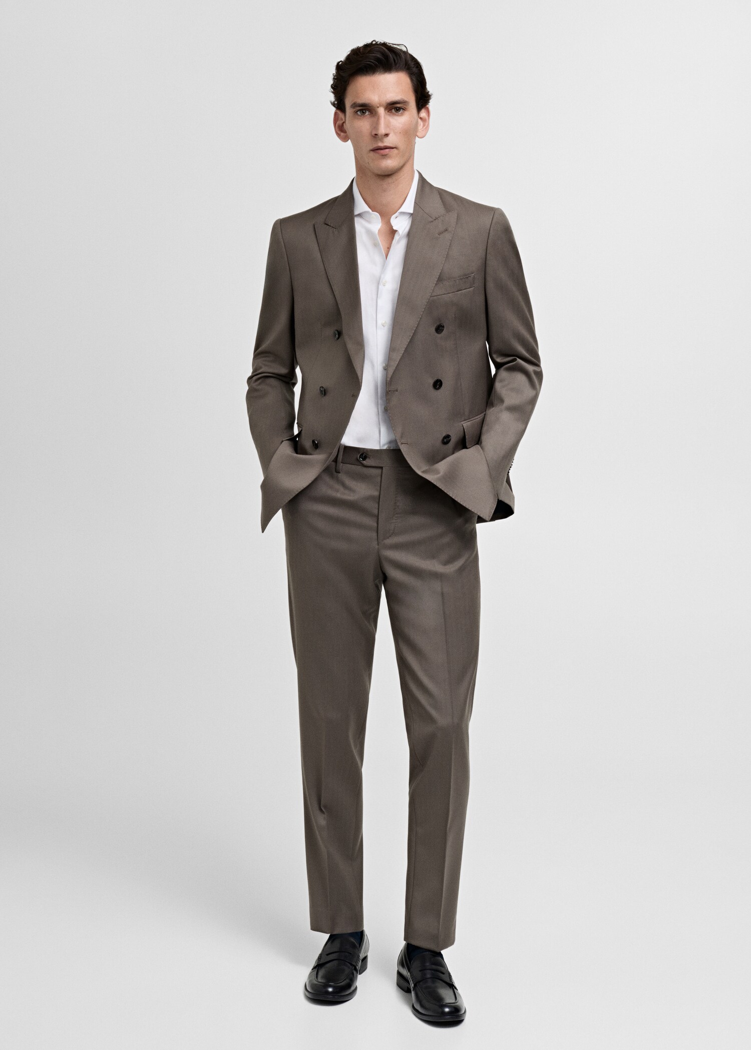 100% cotton slim-fit suit shirt - General plane