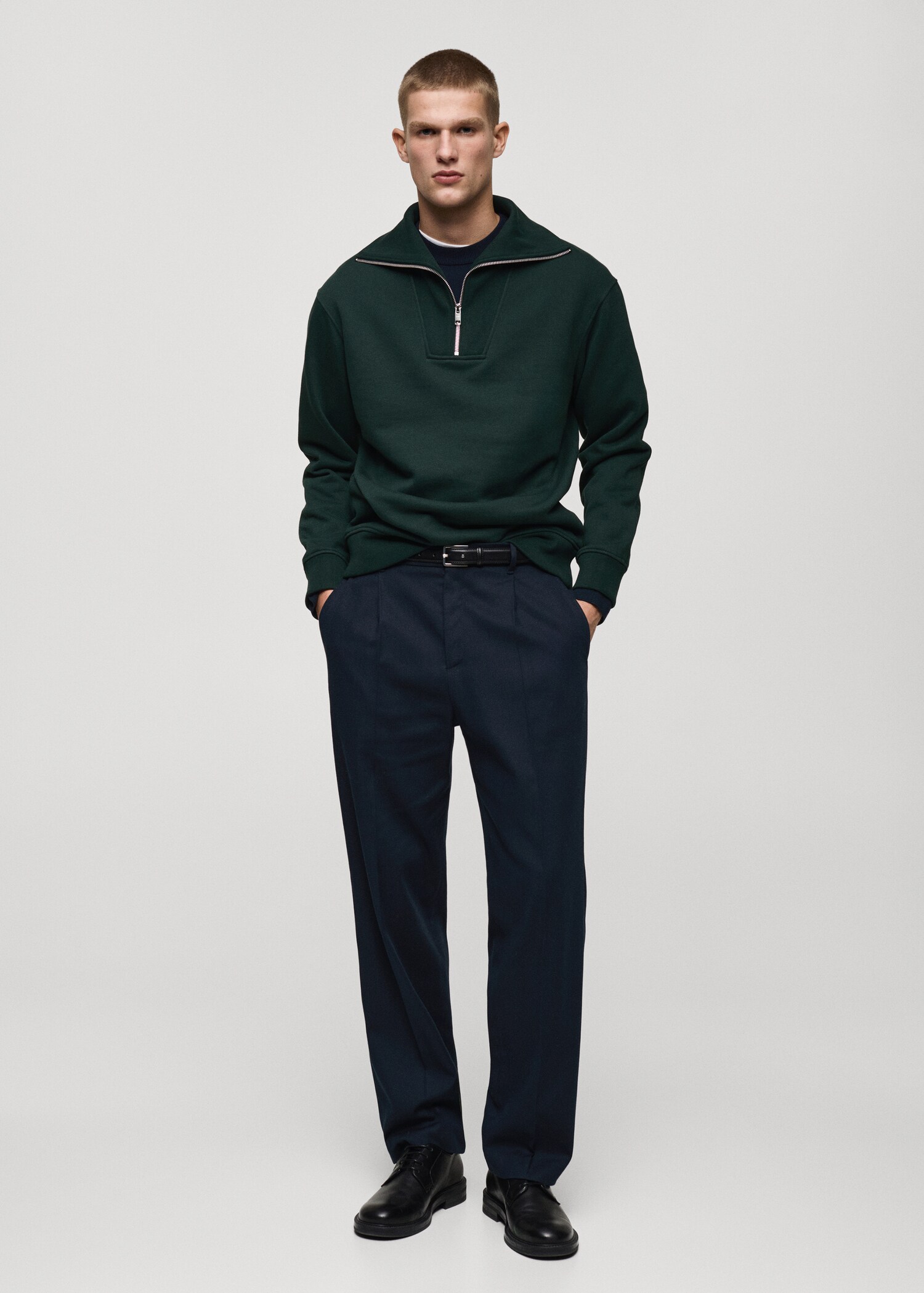 Regular-fit zip-neck sweatshirt - General plane