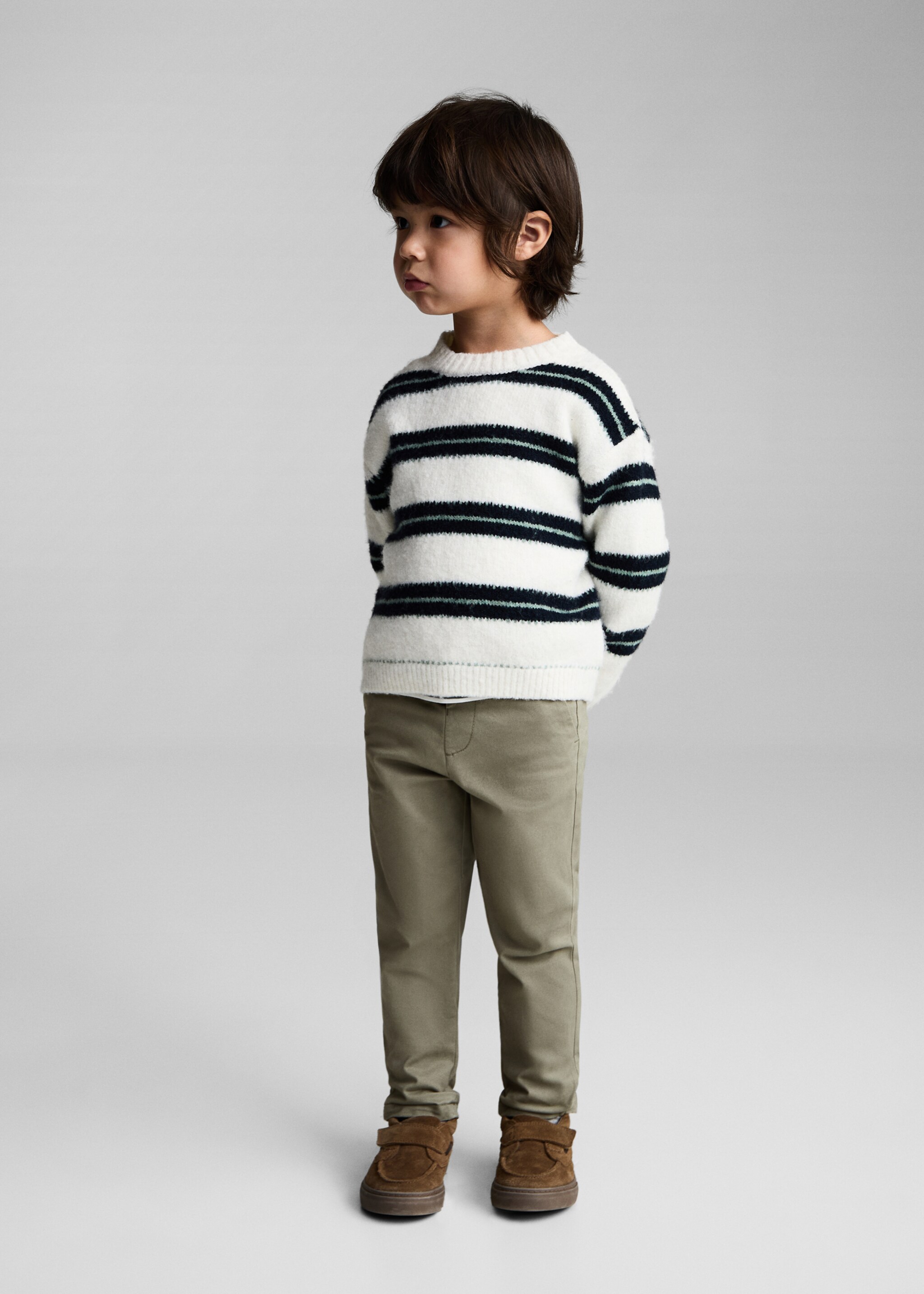 Pantalon chino coton - Plan général, Kaki. Ref: 87030627-00.