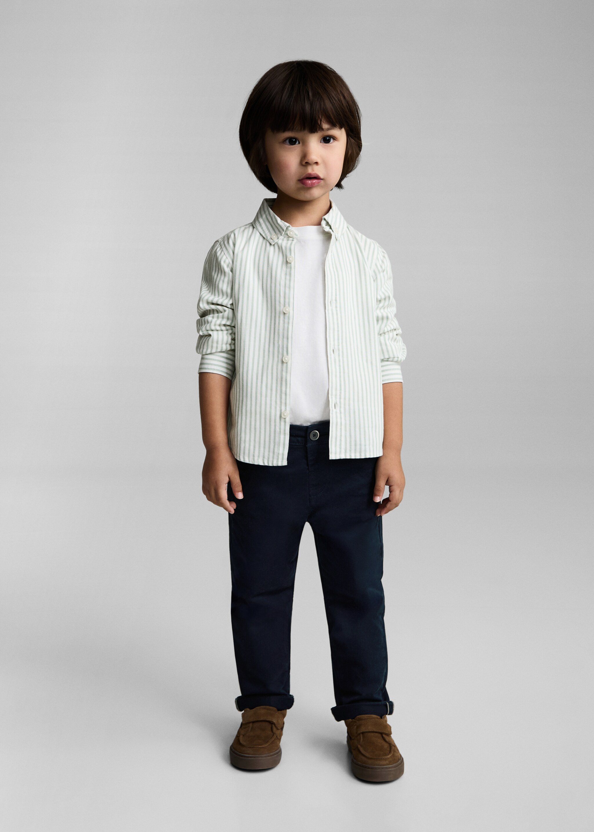 Cotton chinos - General plane, Dark Navy. Ref: 87030627-00.