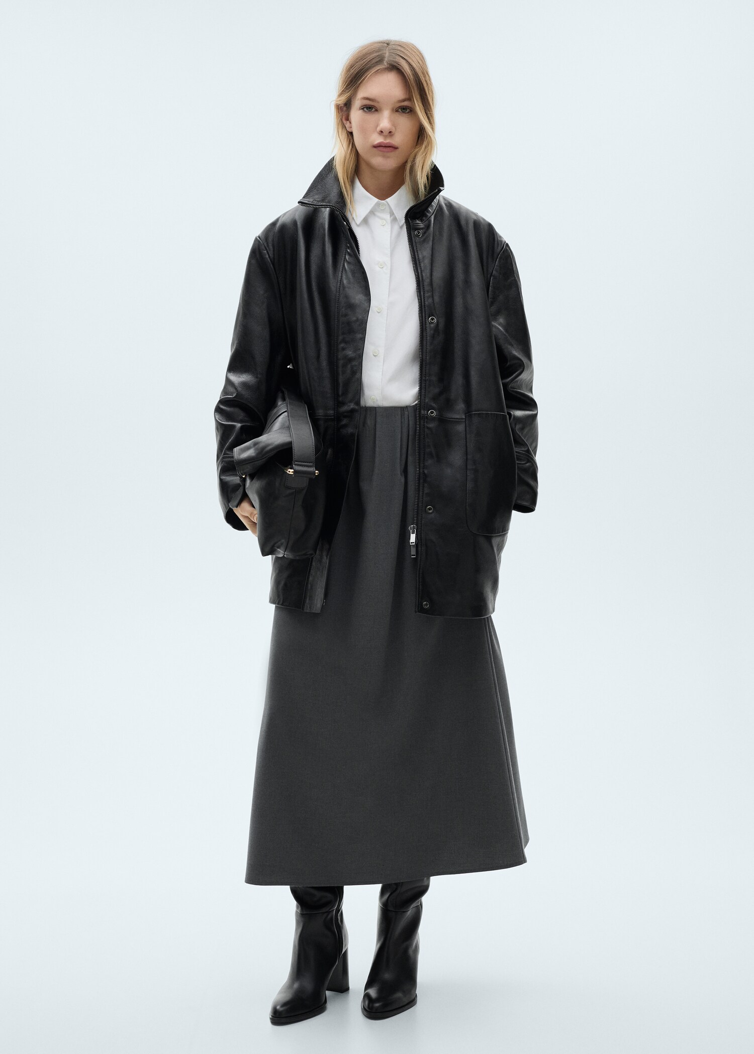 A-line pleated skirt - General plane