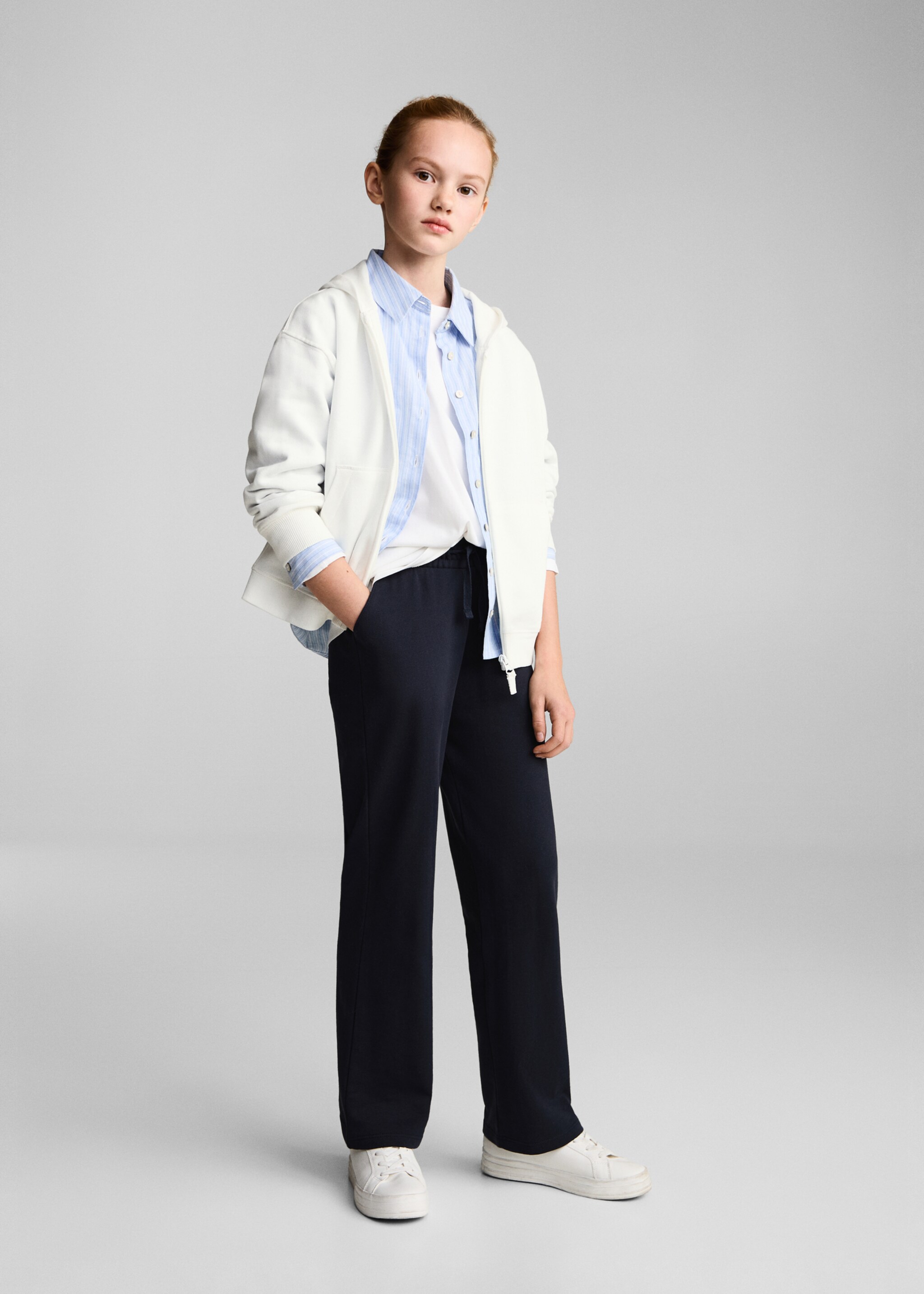 Cotton jogger-style trousers - General plane, Dark Navy. Ref: 87031046-00.