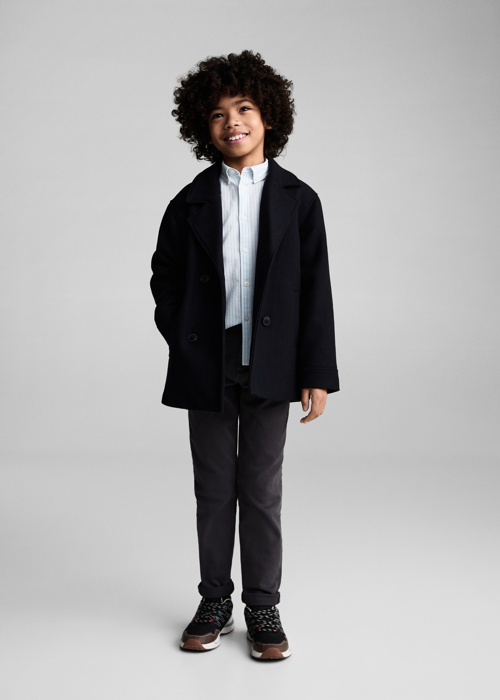 100% cotton Oxford striped shirt - General plane, Aqua Green. Ref: 87032535-00.