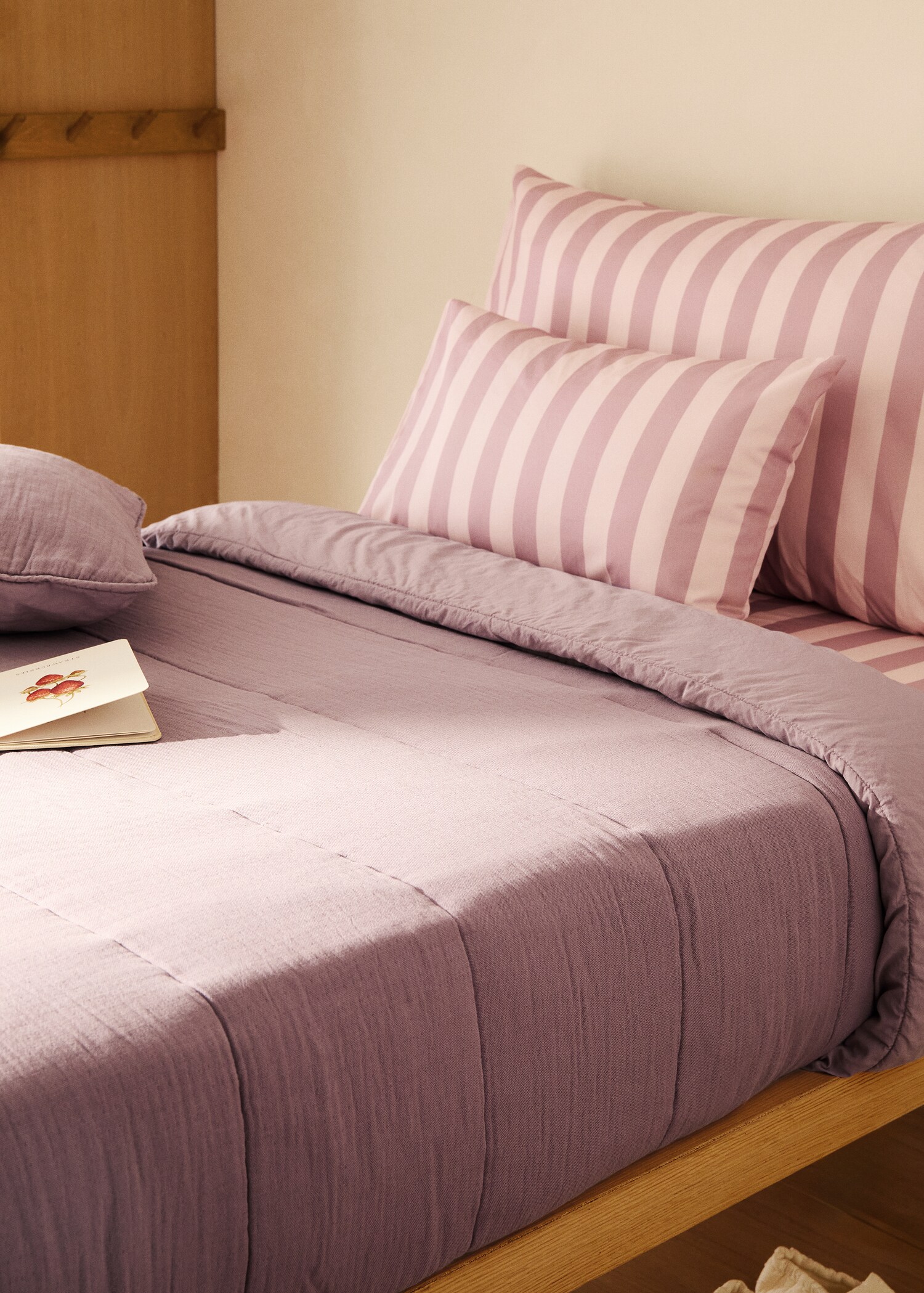 Couvre-lit enfant gaze de coton garment-dyed lit 90/105 cm - Plan général