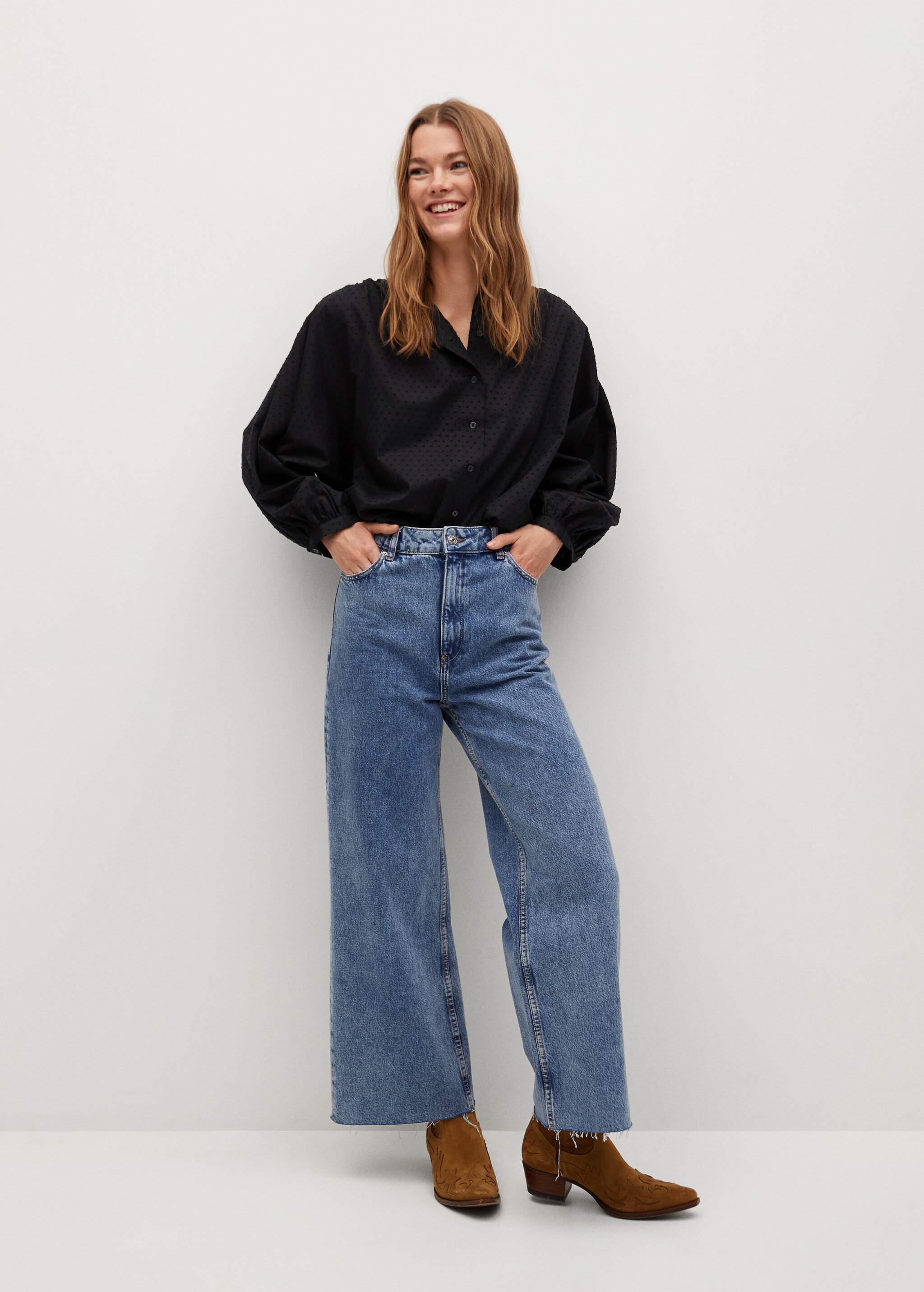 Blusa algodón plumeti - Plano general