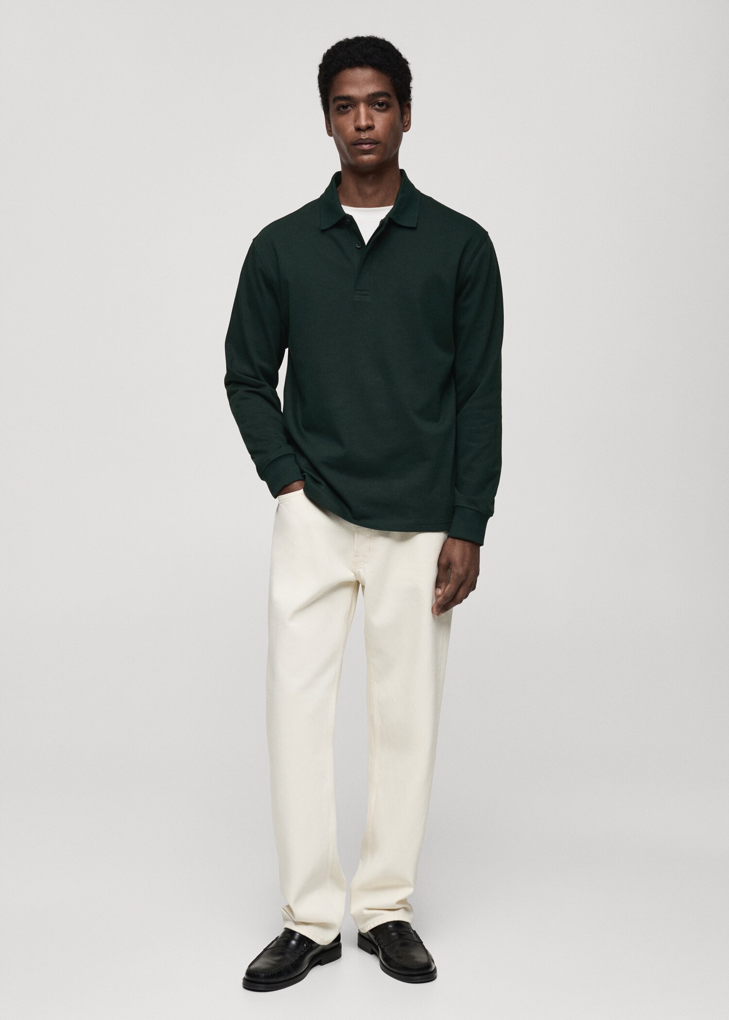 100% cotton polo sweatshirt - General plane