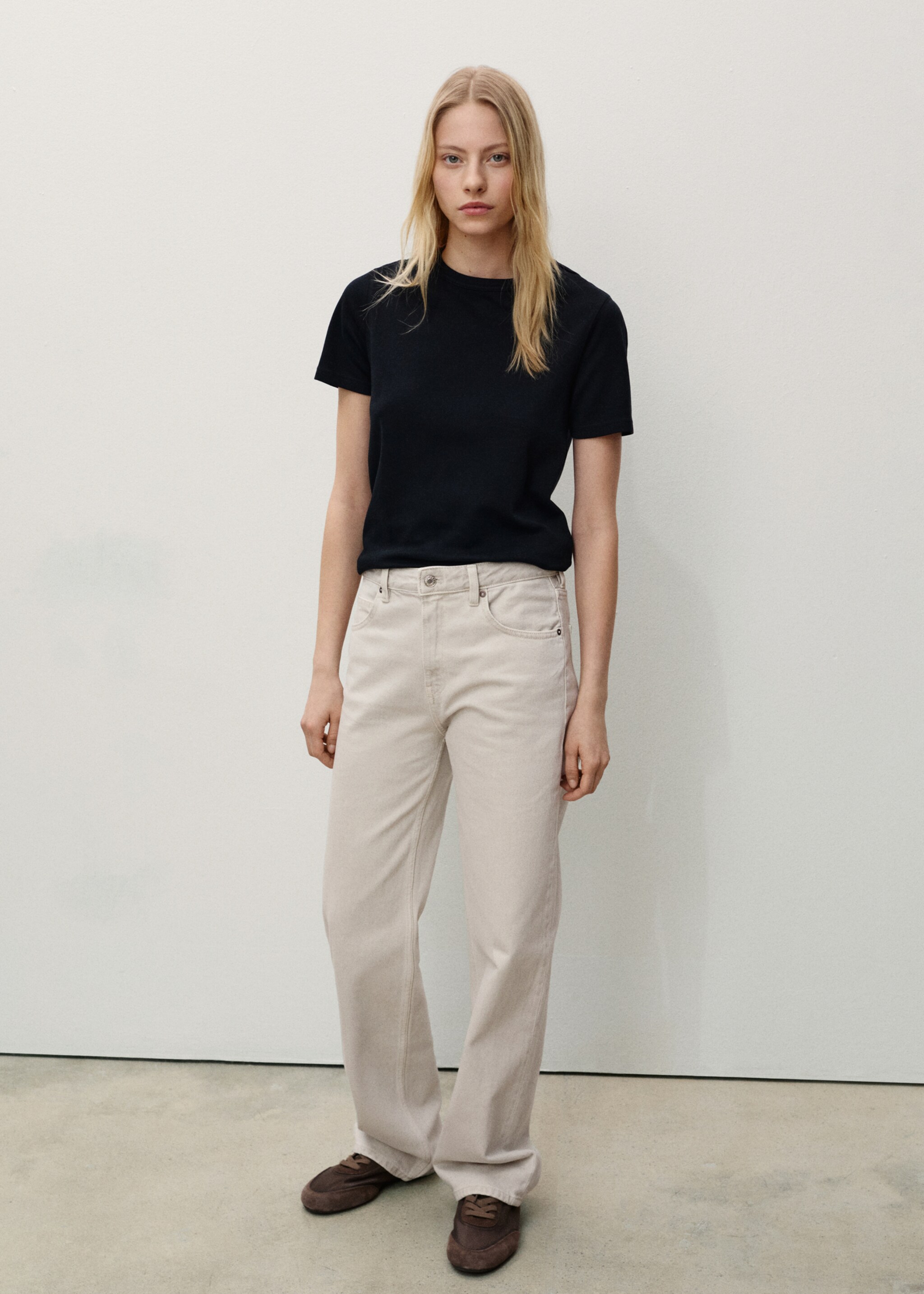 Jeans Miami rectos tiro medio - Plano general, Gris claro/pastel. Ref: 87033275-00.