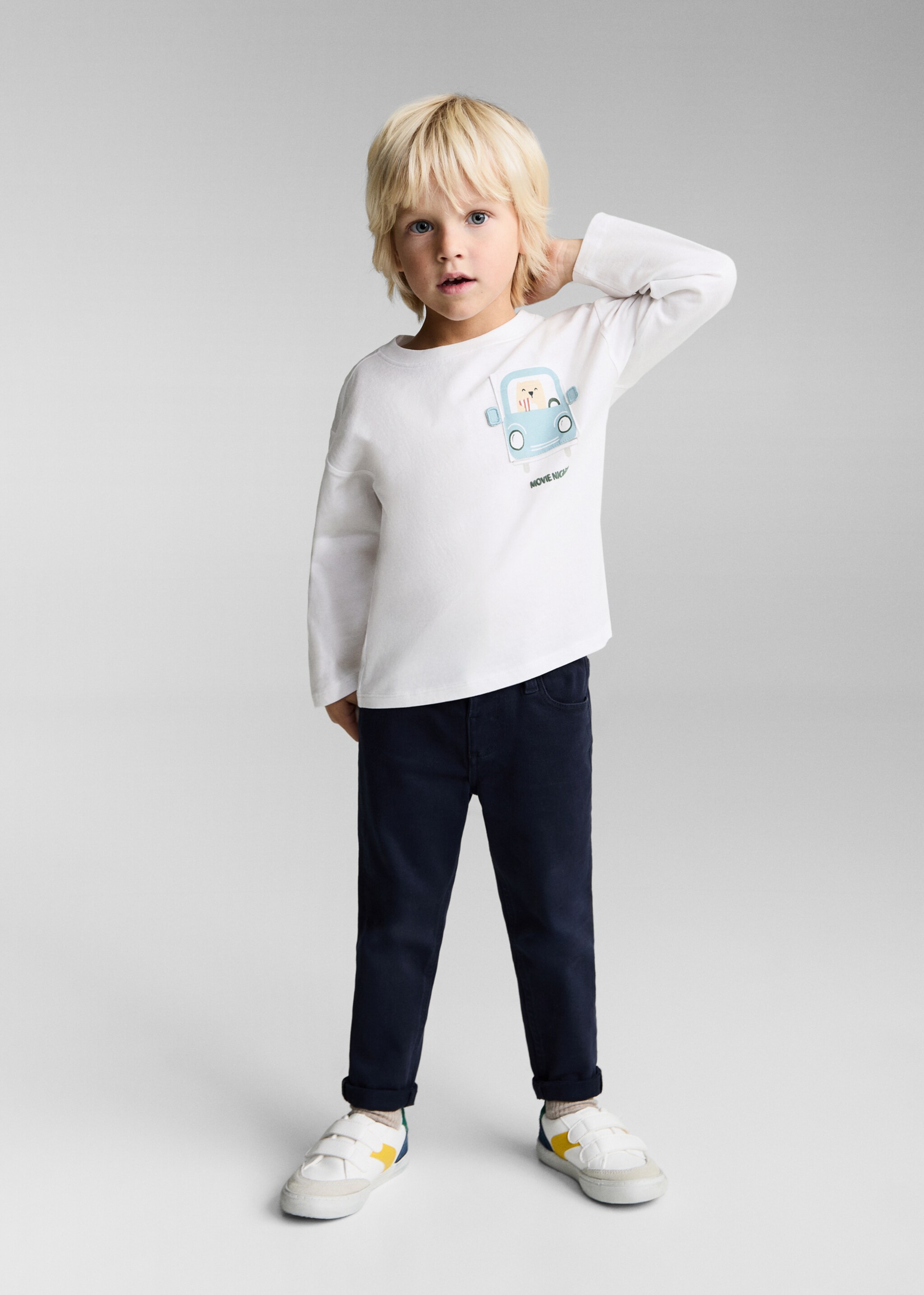 Samarreta cotó relleu - Pla general, Blanc trencat. Ref: 87033287-00.