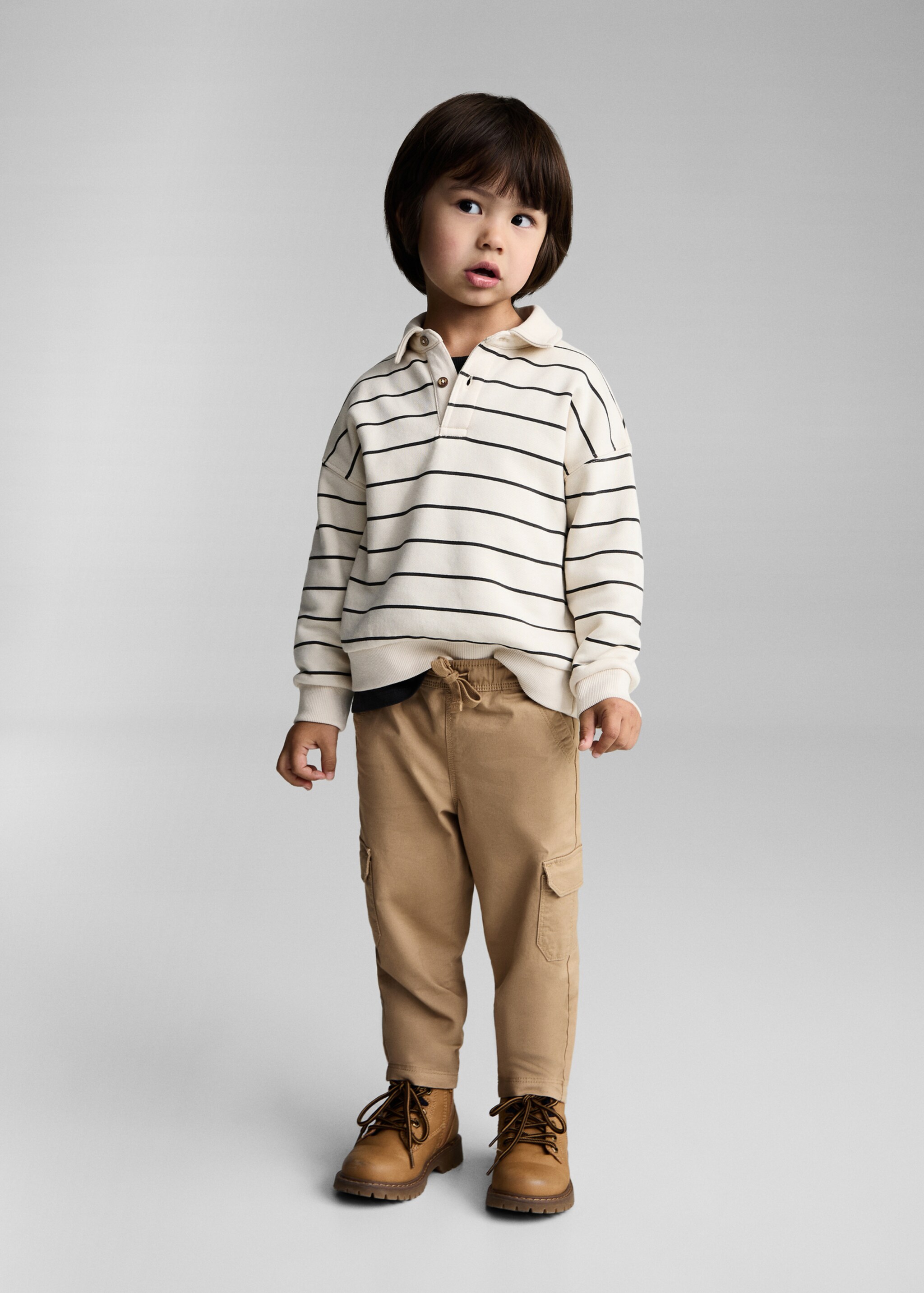 Pantalon jogger cargo - Plan général, Marron moyen. Ref: 87033639-00.