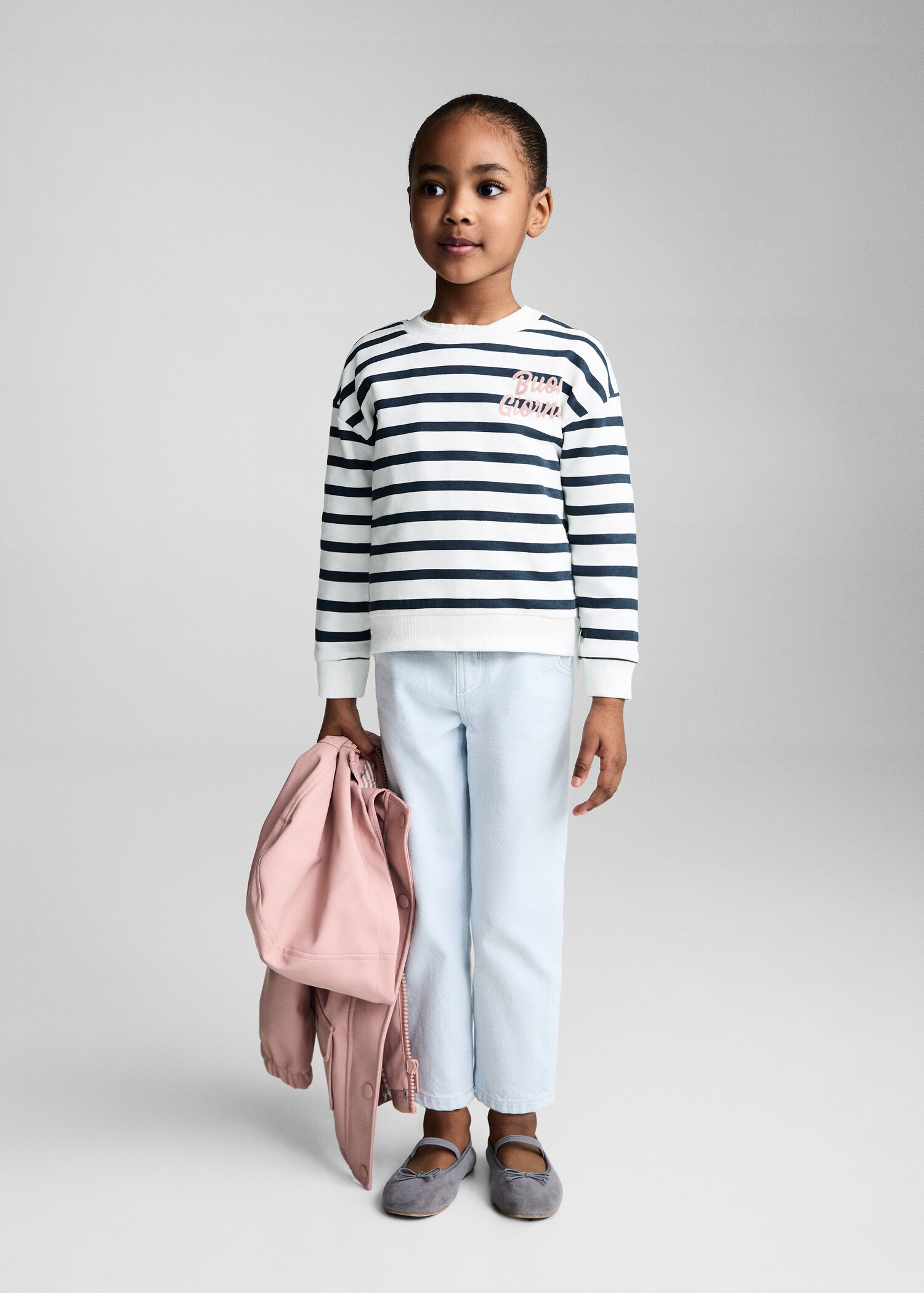 Message striped sweatshirt - General plane