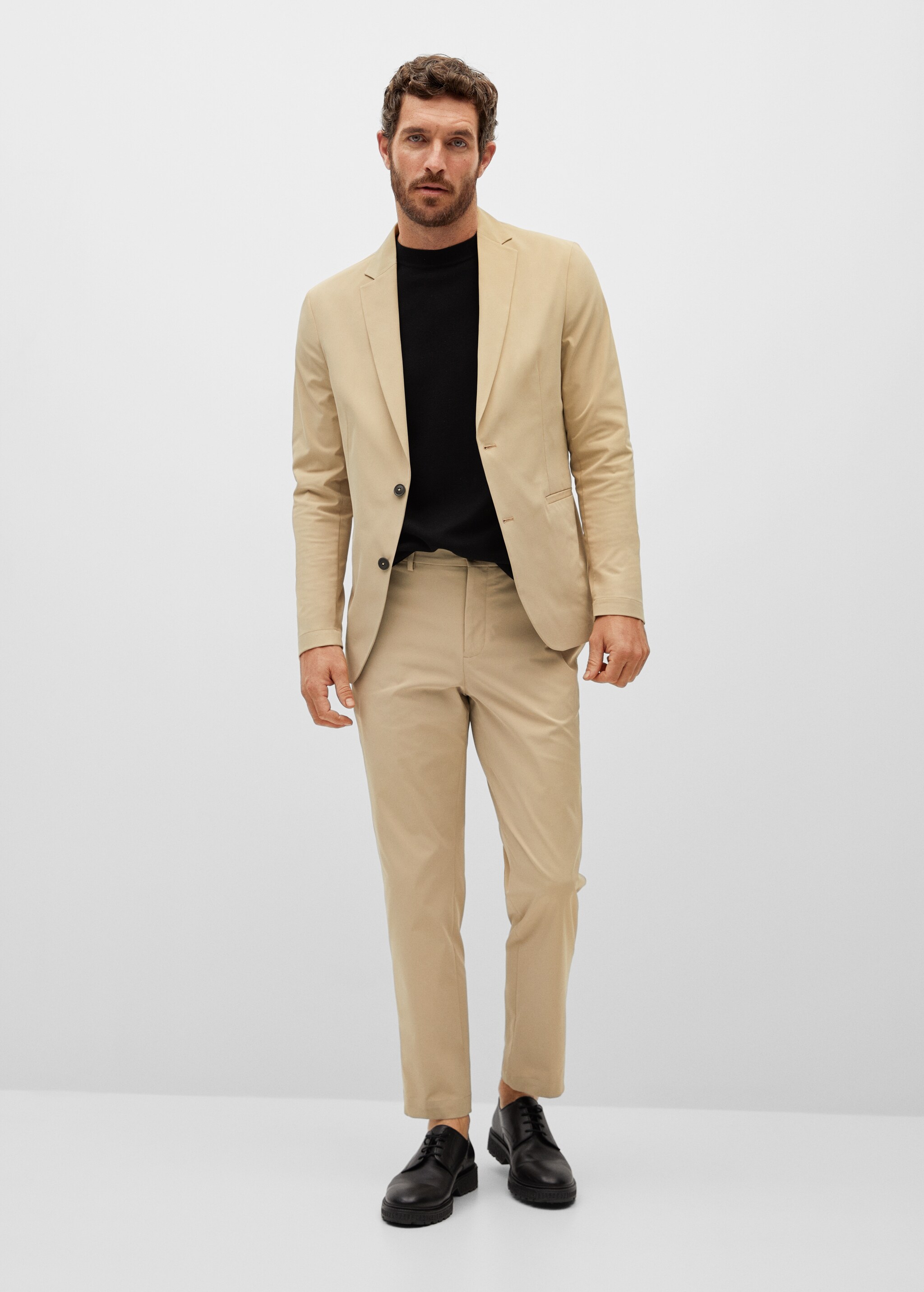 Americana traje slim fit tejido técnico - Plano general