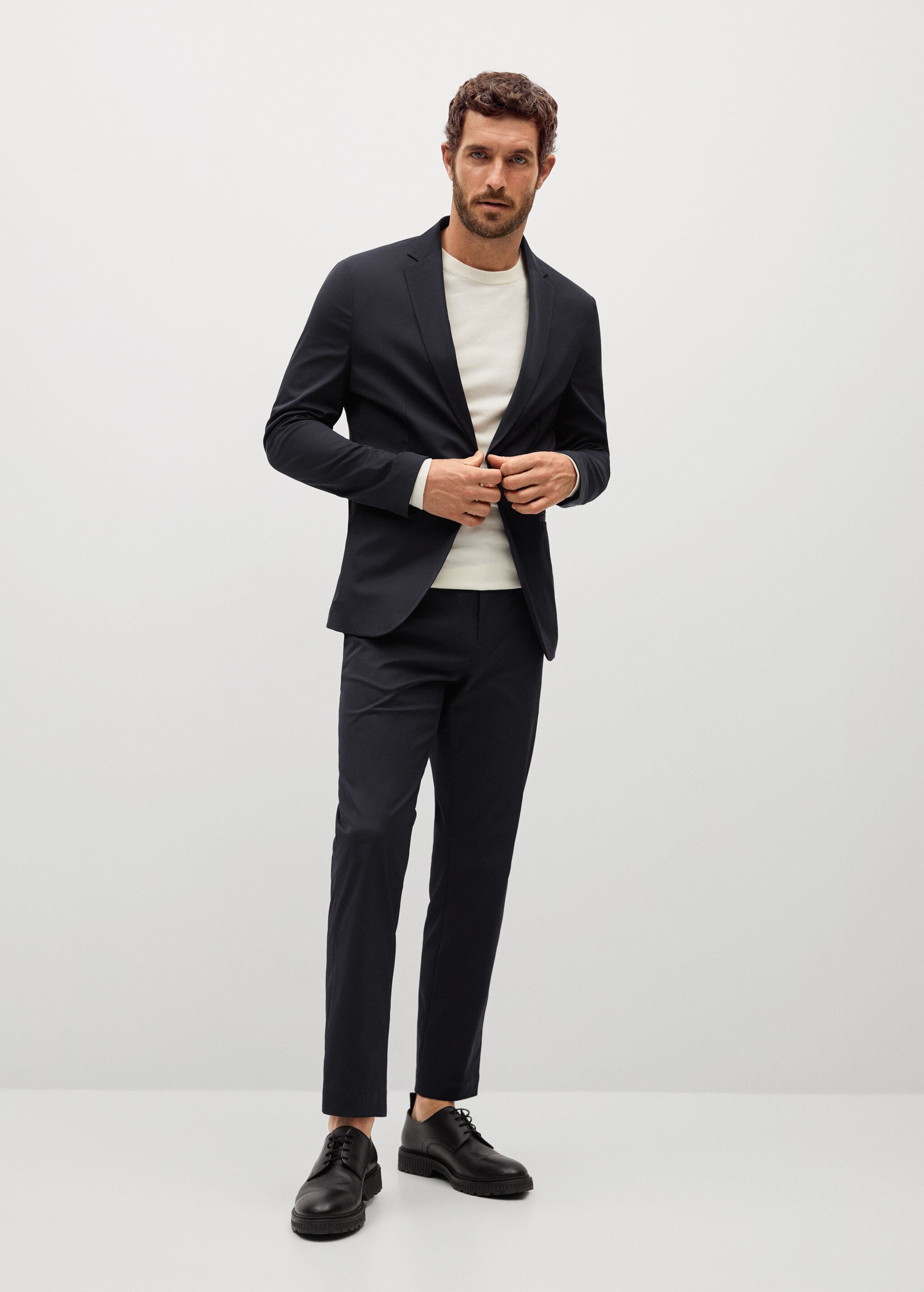 Americana traje slim fit tejido técnico - Plano general