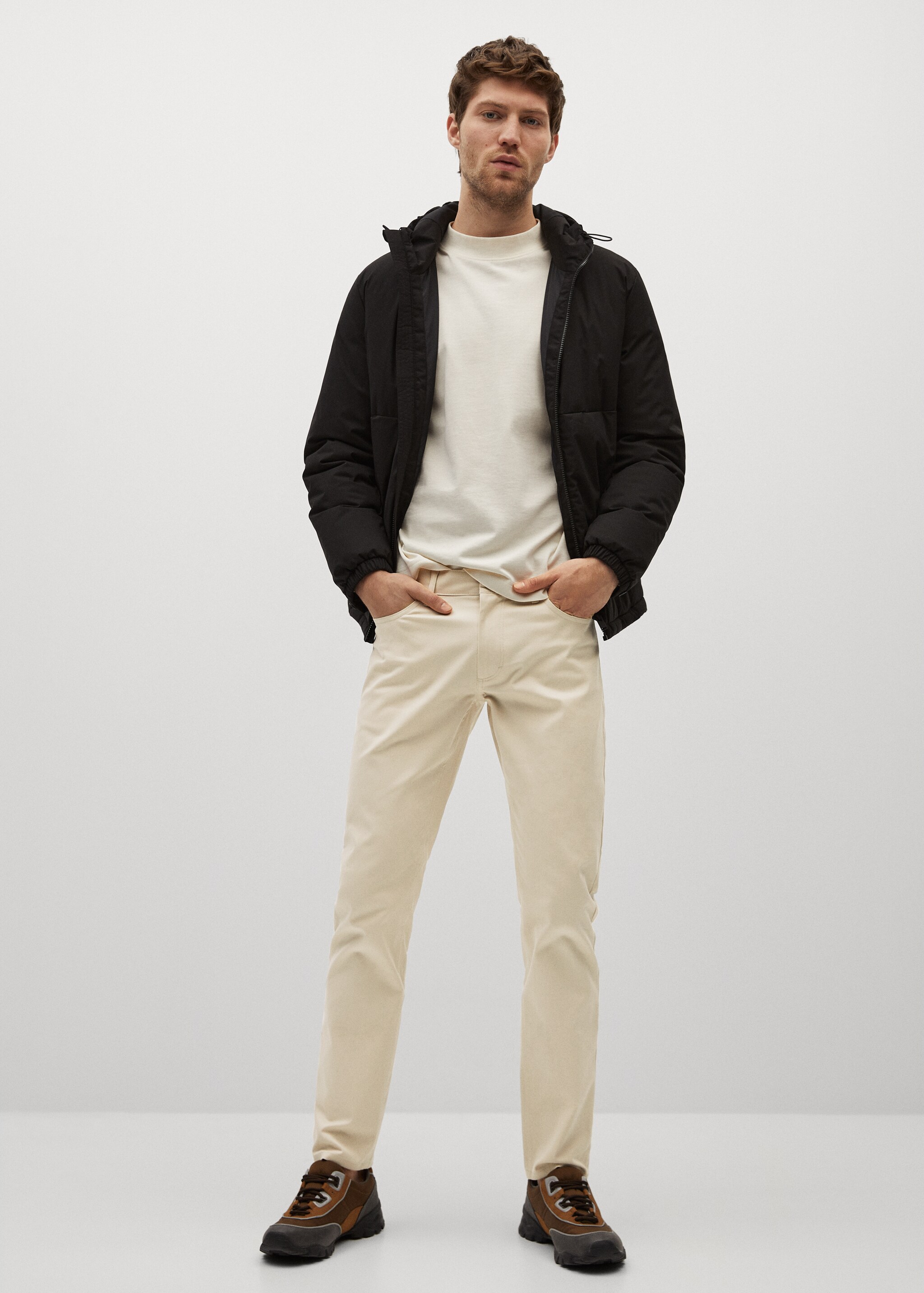 Keprové kalhoty džínového stylu slim fit - Celkový náhled