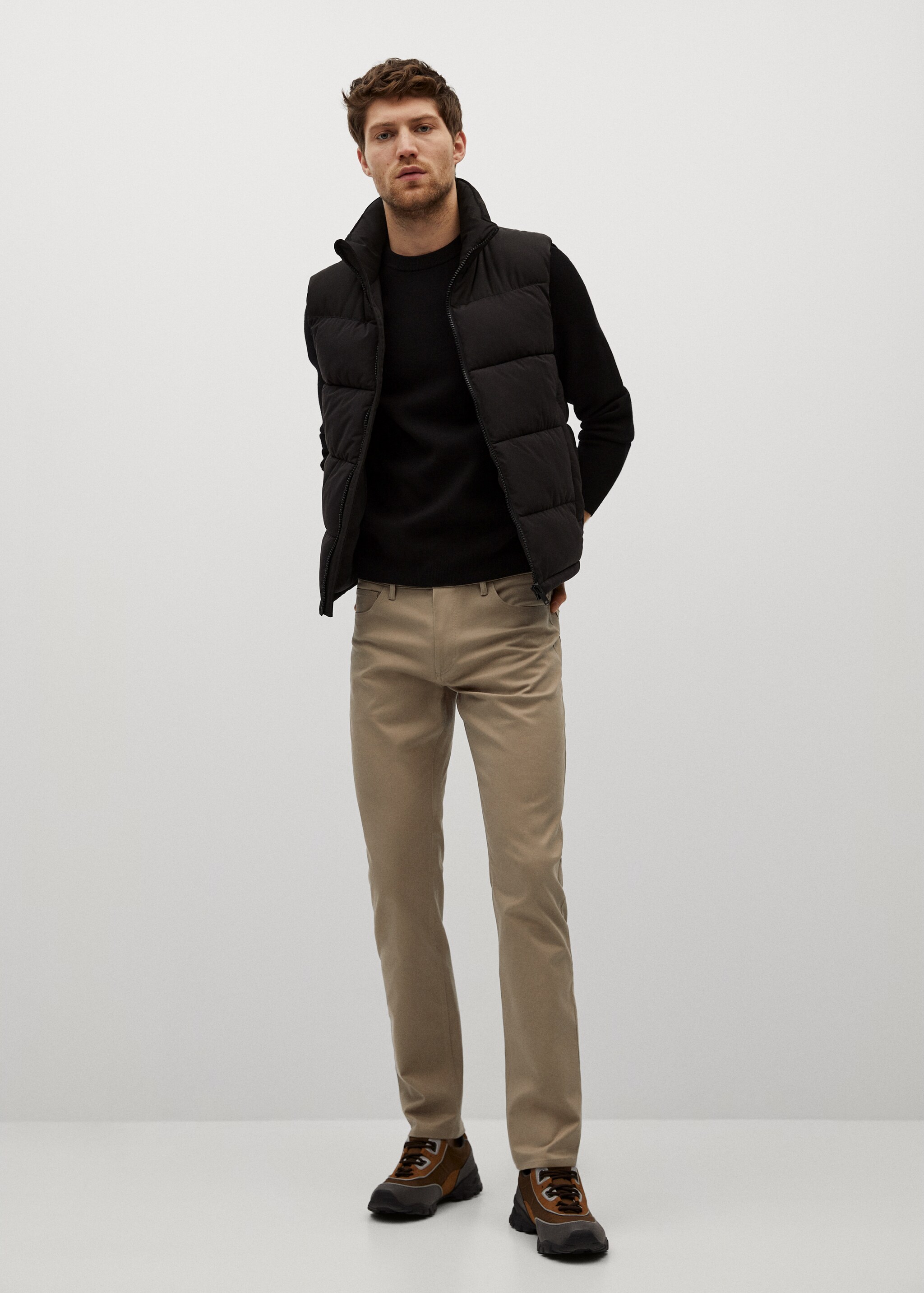 Keprové kalhoty džínového stylu slim fit - Celkový náhled